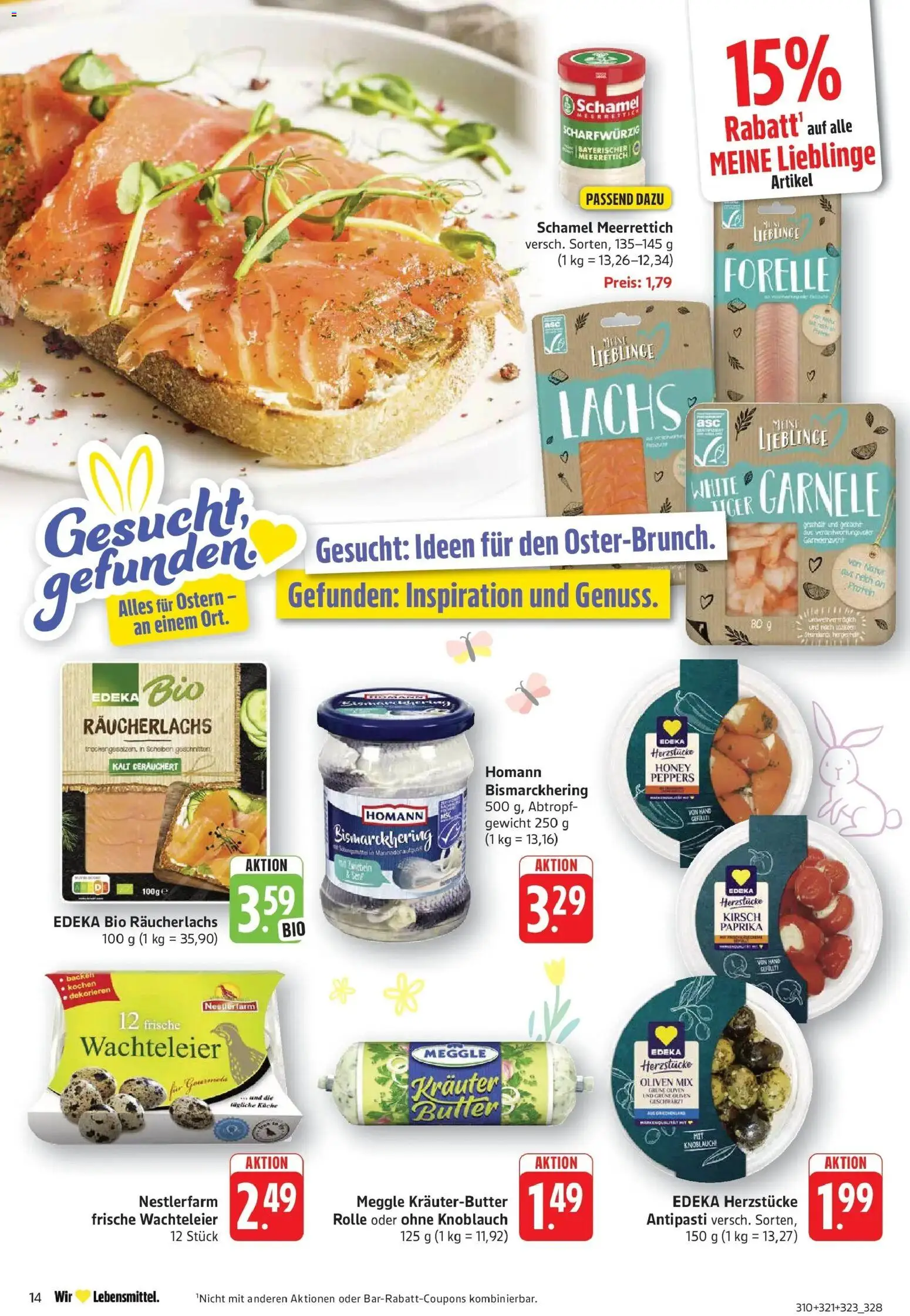 Edeka prospekt Geislingen	 – gültig ab 30.03.2026 | Seite: 14 | Produkte: Butter, Lachs, Räucherlachs, Paprika