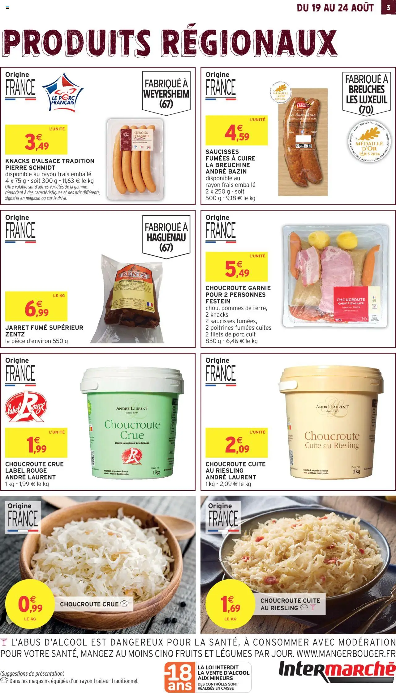  | Page: 3 | Produits: Choucroute crue, Porc, Pommes, Choucroute cuite