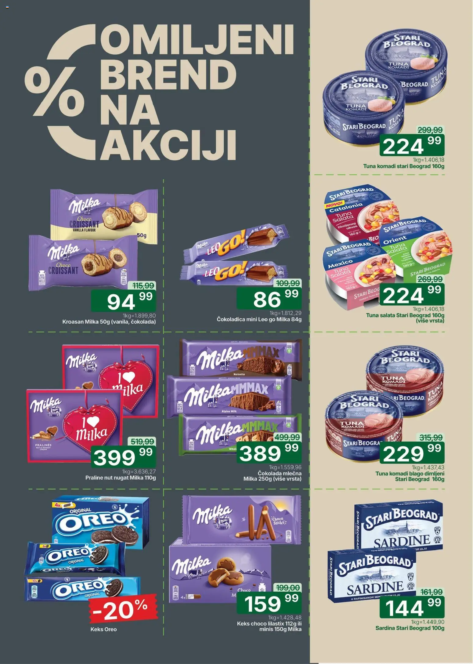 Univerexport katalog - važi od 16.03.2026 | Strana: 24 | Proizvode: Milka, Salata, Oreo, Praline