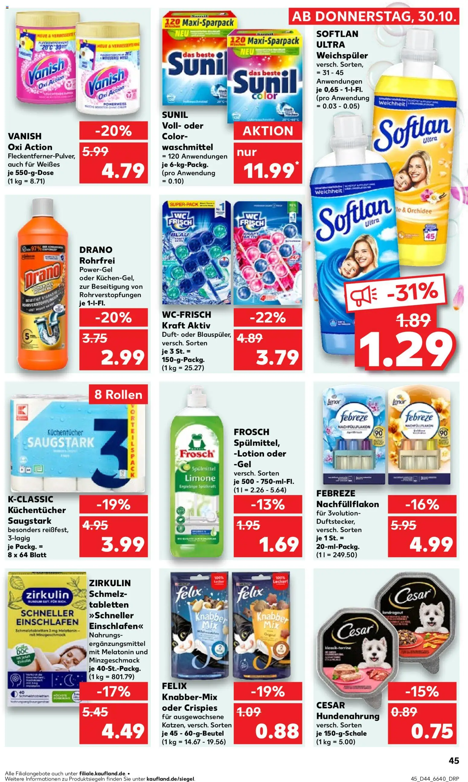 Kaufland prospekt Speyer	 – gültig ab 30.10.2025 | Seite: 45 | Produkte: Orchidee, Duft, Weichspüler, Waschmittel