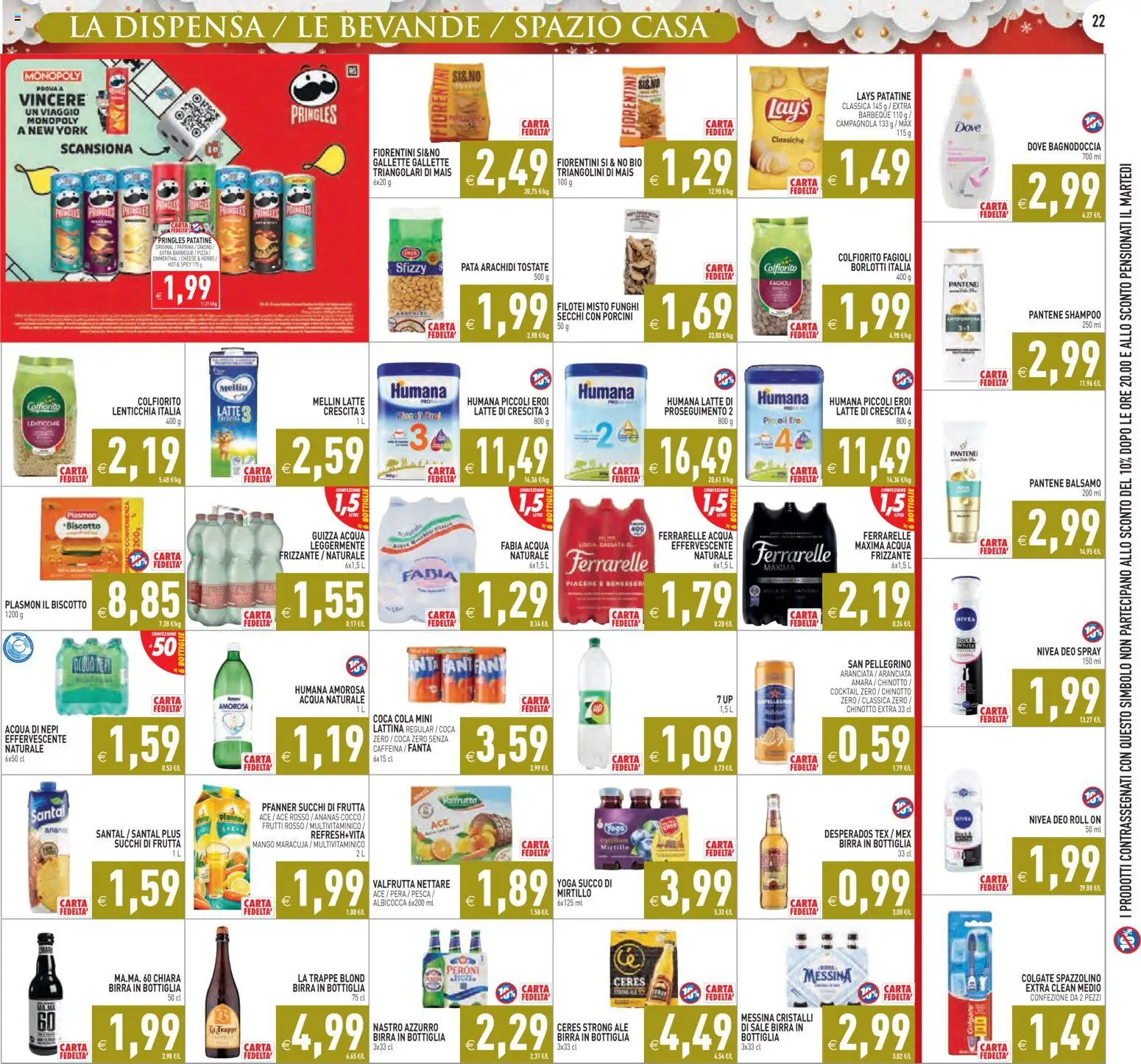 Volantino PIM Supermercati del 06.12.2025 | Pagina: 22 | Prodotti: Shampoo, Pizza, Latte, Acqua naturale