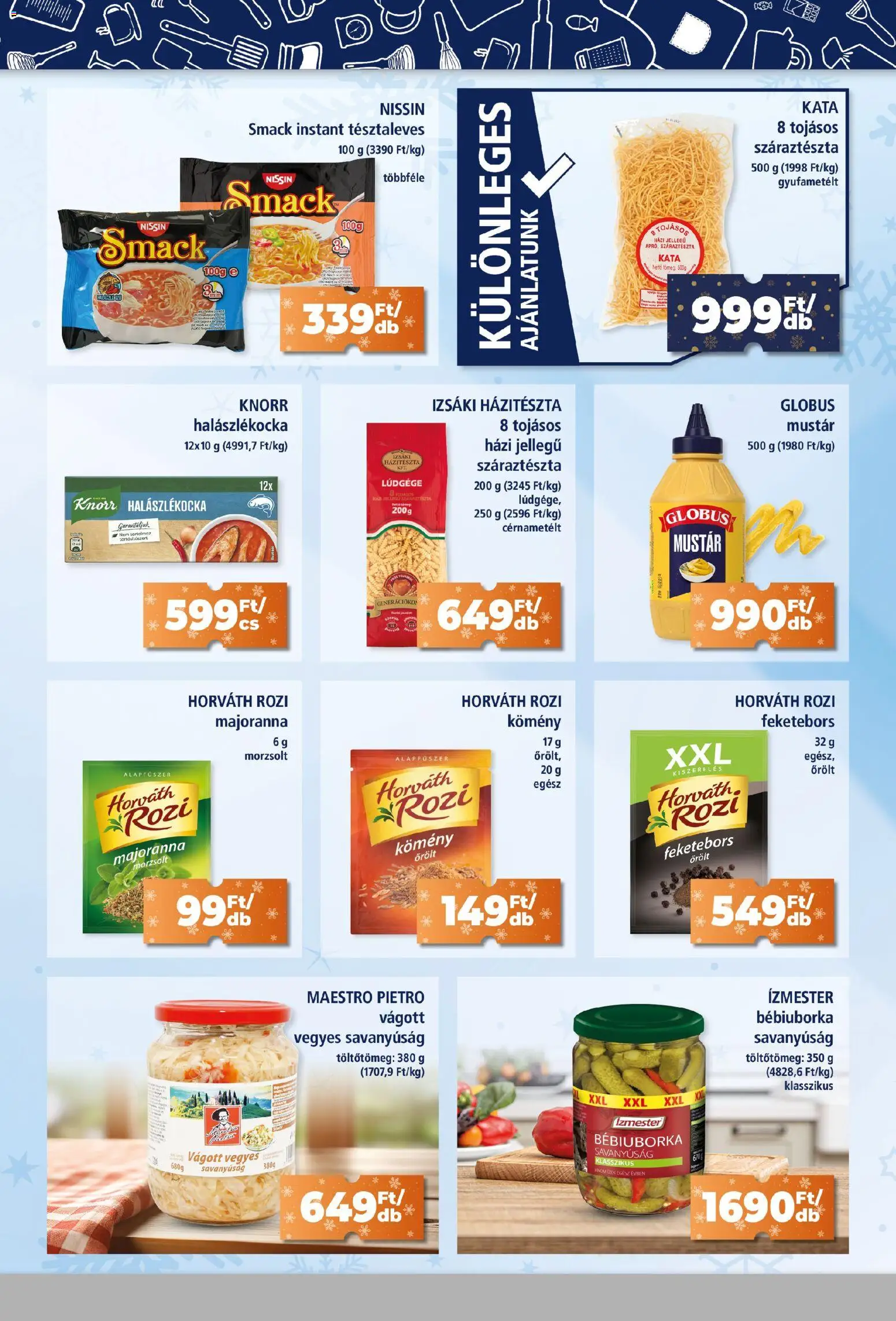 Goods Market akciós ujság - amely érvényes a következő dátumtól: 04.12.2025 | Oldal: 7 | Termékek: Száraztészta, Cérnametélt, Mustár