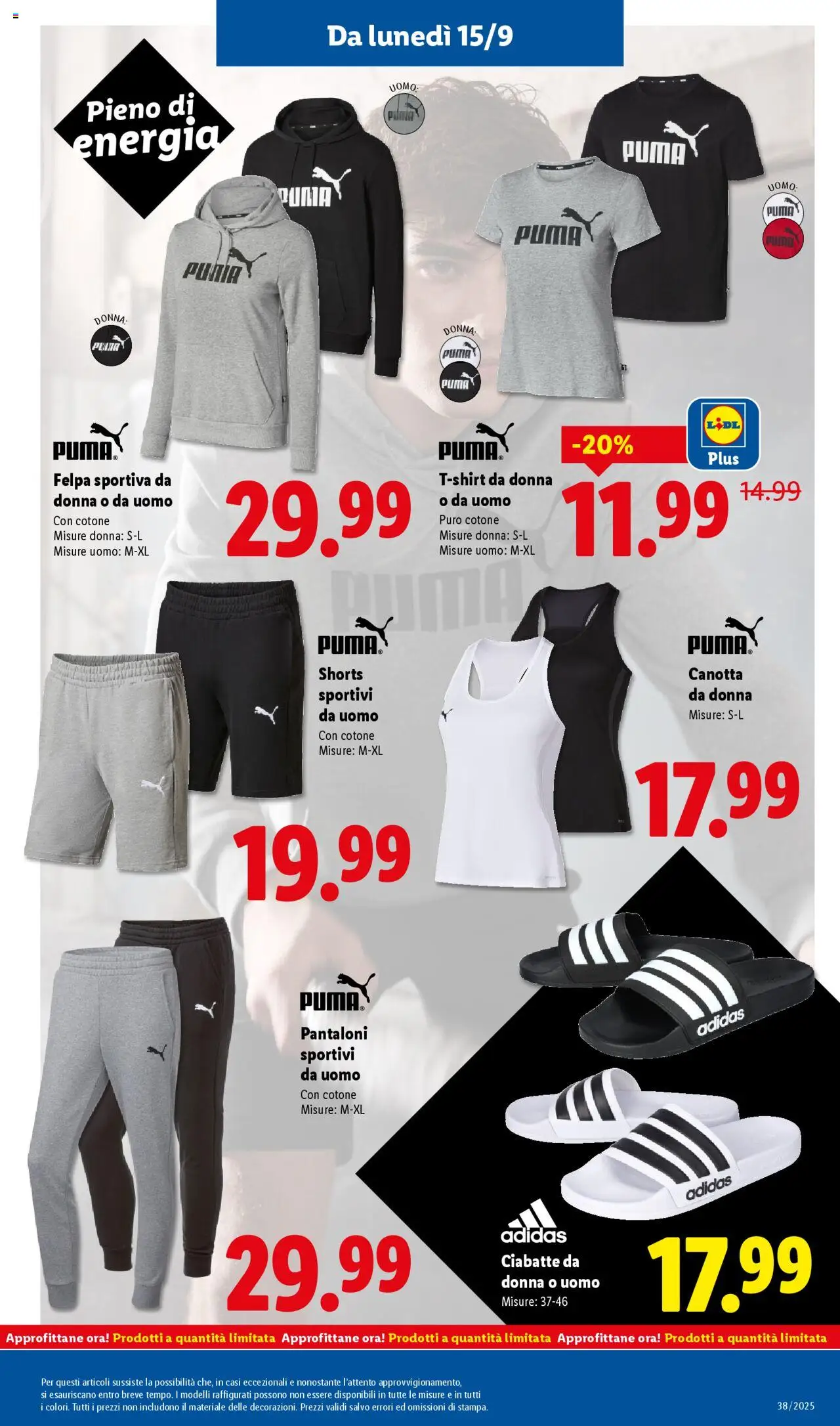 Volantino Lidl del 15.09.2025 | Pagina: 41 | Prodotti: Canotta, Felpa, Ciabatte, T-shirt