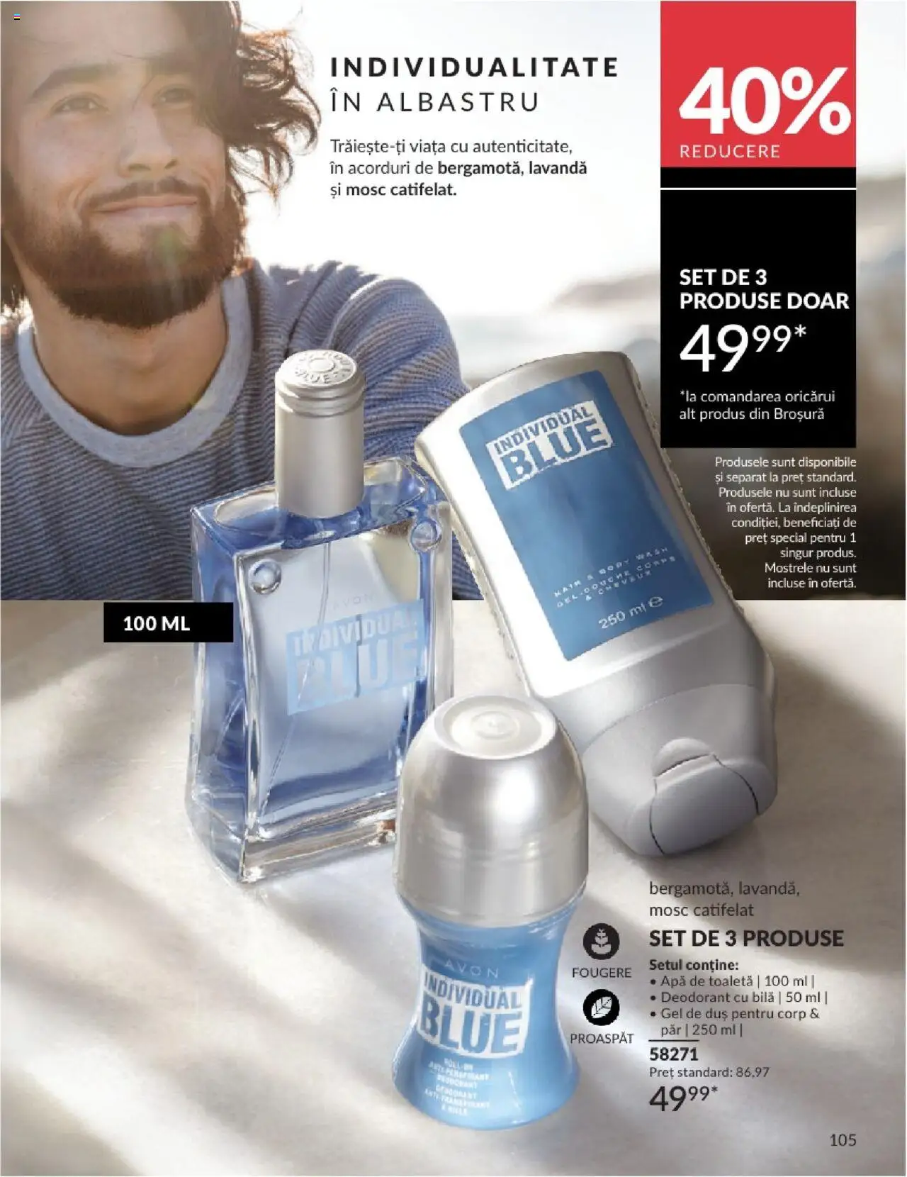 Catalog Avon - 08 2025 – valabil de la 01.08.2025 | Pagină: 105 | Produse: Toaletă, Apă de toaletă, Gel de duș, Antiperspirant