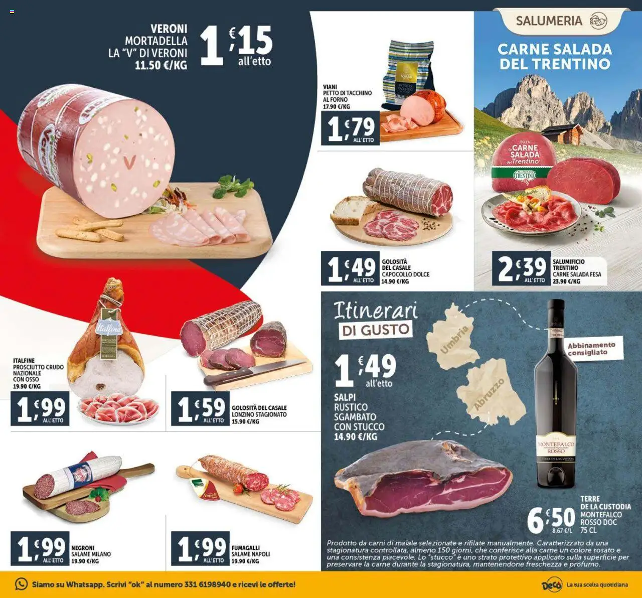 Volantino Decò del 23.09.2025 | Pagina: 3 | Prodotti: Salame, Tacchino, Prosciutto, Stucco