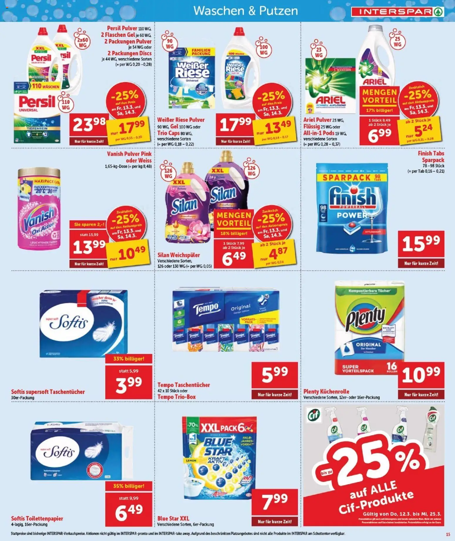 Interspar Flugblatt - Burgenland gültig ab 12.03.2026 | Seite: 15 | Produkte: Weichspüler
