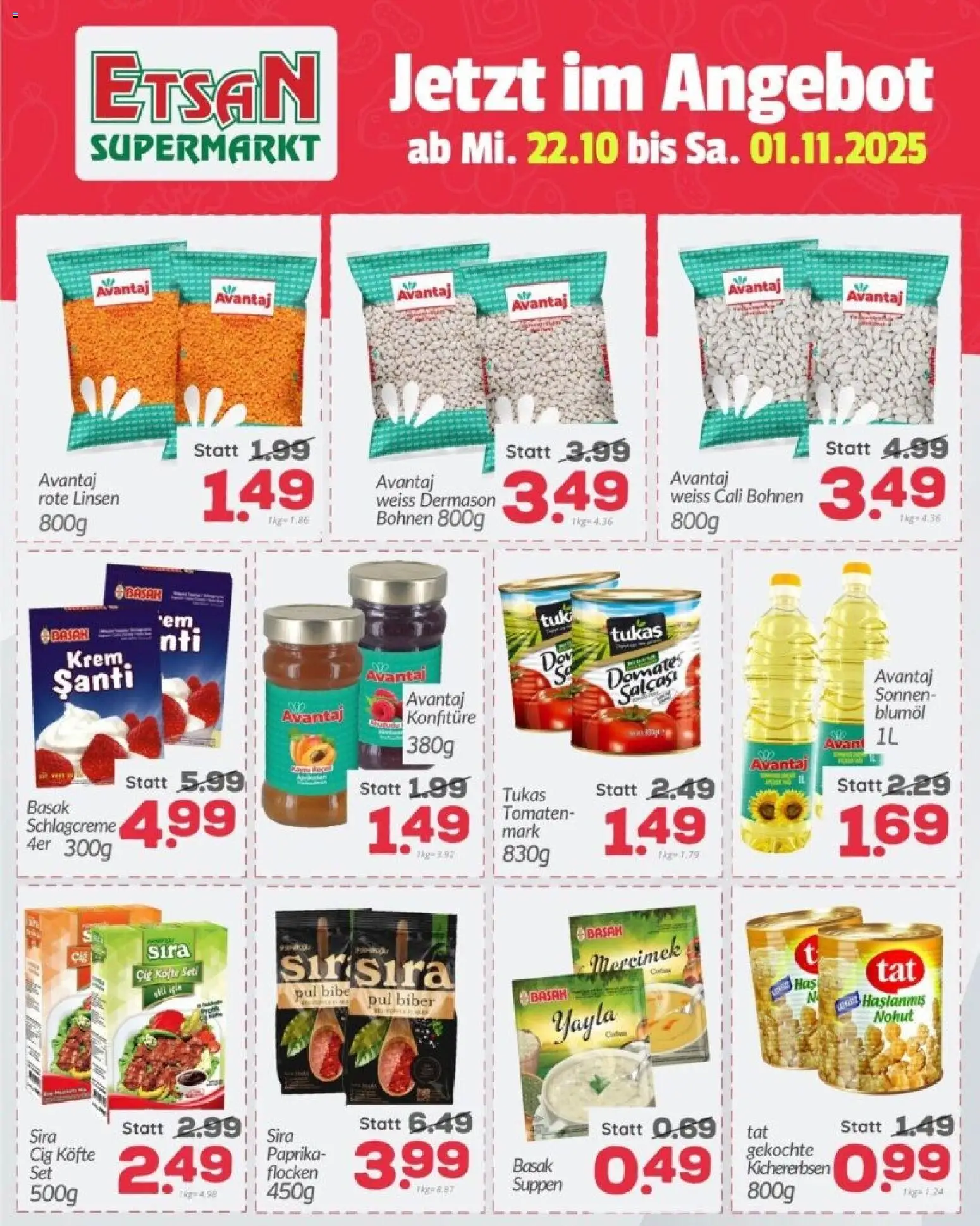 ETSAN Obst & Gemüse in Aktion gültig ab 24.10.2025 | Seite: 5 | Produkte: Flocken, Tomaten