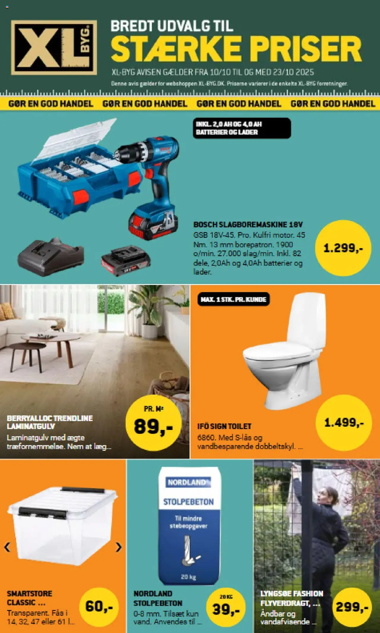 XL-BYG tilbudsavis – gyldig fra 10.10.2025 | Side: 1 | Produkter: Toilet, Batterier