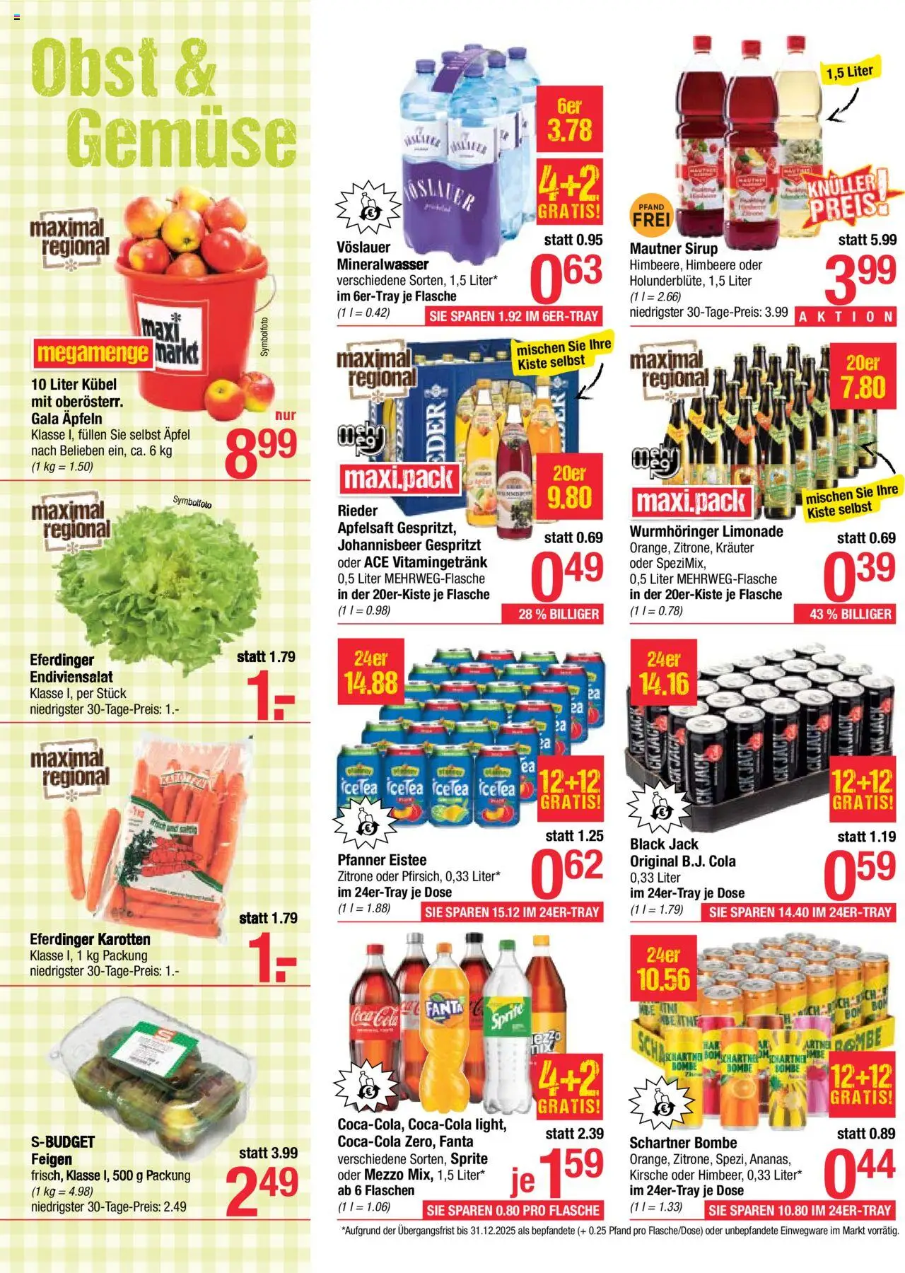 Maximarkt Flugblatt gültig ab 15.09.2025 | Seite: 14 | Produkte: Gemüse, Obst, Zitrone, Himbeere