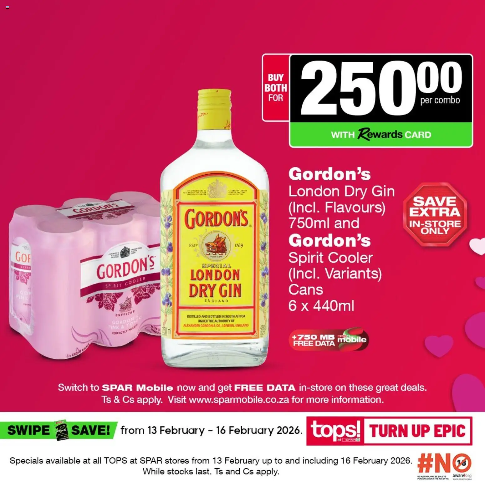 New Tops at Spar catalogue – valid from 13.02.2026 | Page: 4 | Products: Data, Cooler, Switch, Gin