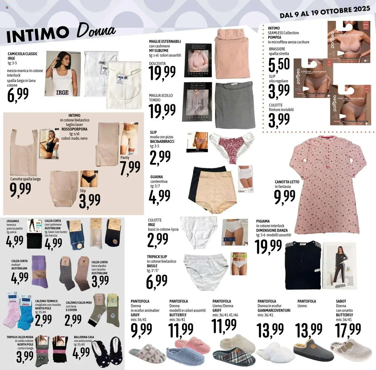Volantino Emisfero del 09.10.2025 | Pagina: 35 | Prodotti: Canotta, Intimo, Pigiama, Letto