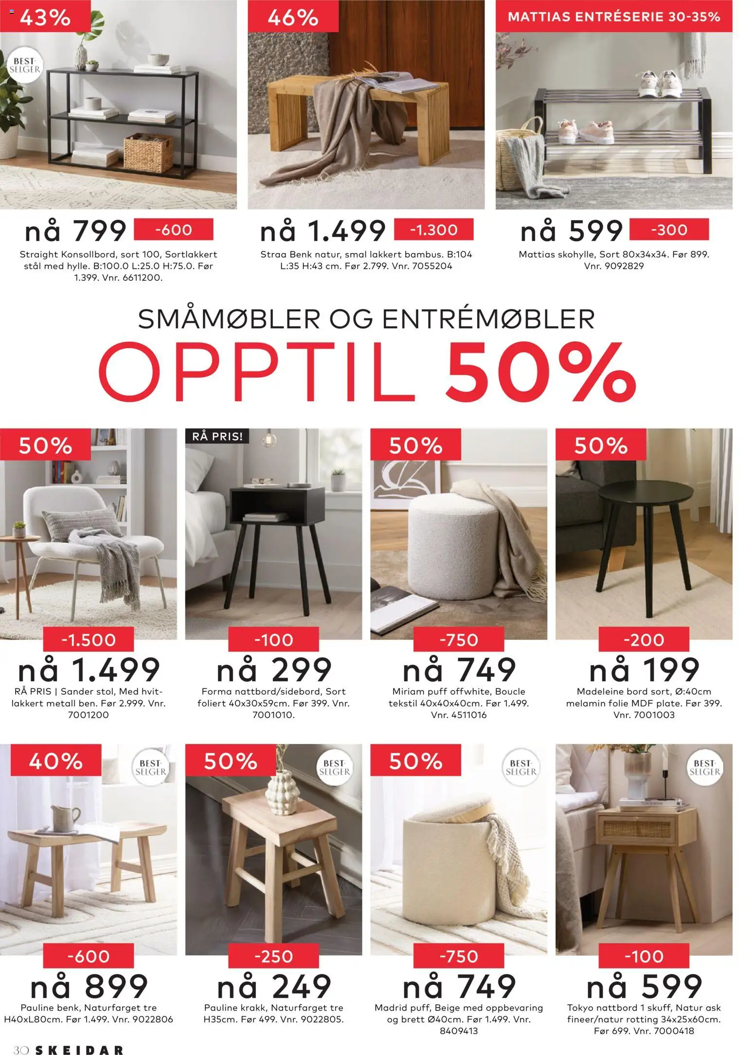 {H1} | Side: 30 | Produkter: Gown, Benk, Суміш дитяча, Nattbord