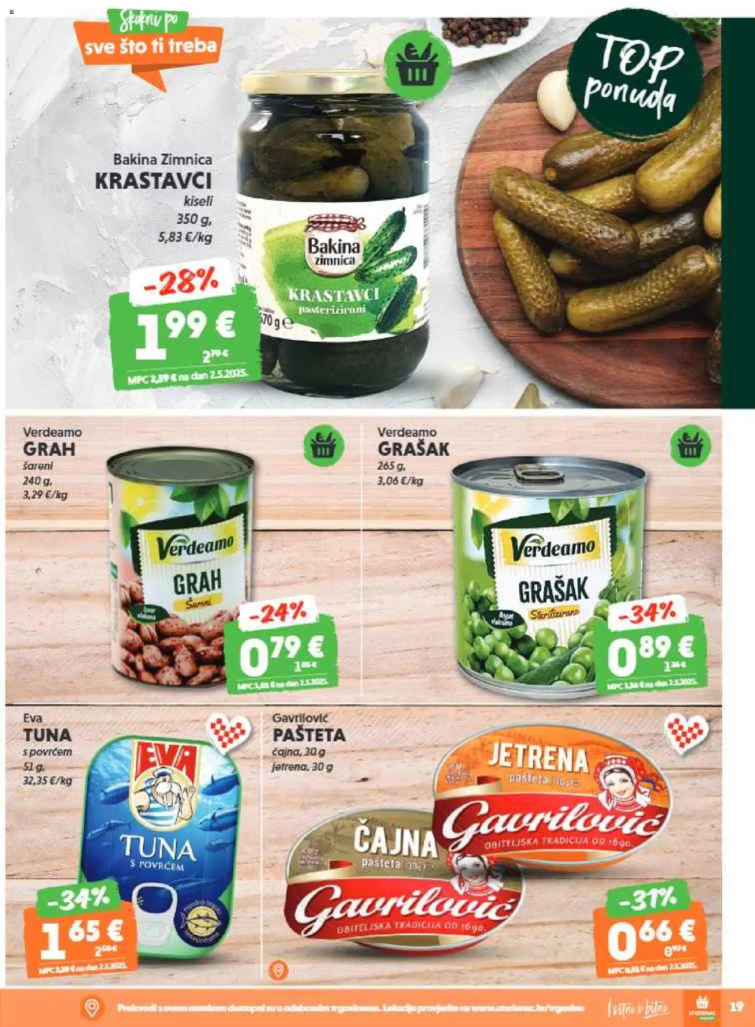 Studenac katalog | vrijedi od 04.02.2026 | Stranica: 19 | Proizvodi: Grah, Pašteta, Grašak, Tuna