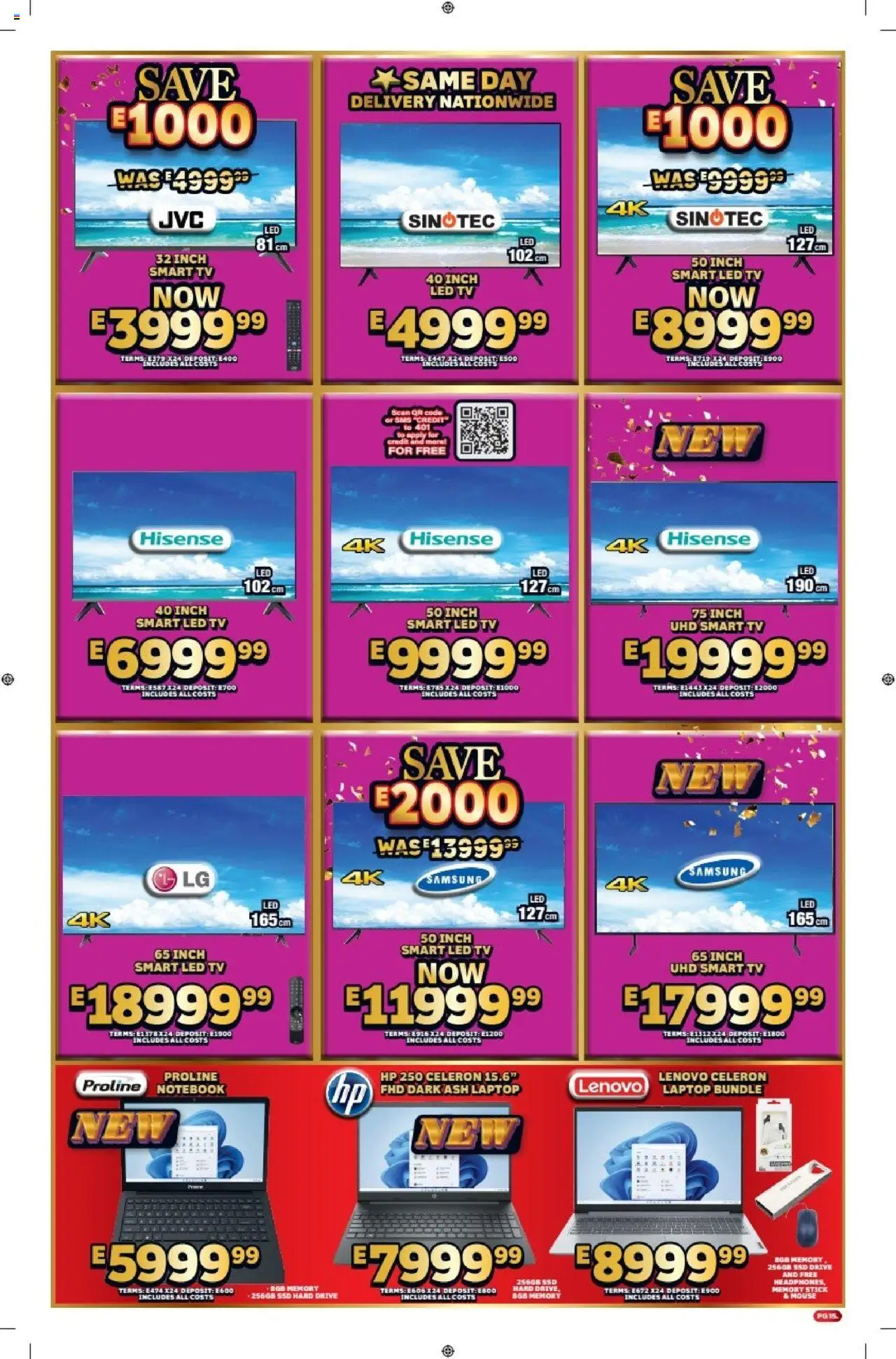 Lewis Stores - Eswatini Brochure │ valid from 11.08.2025 | Page: 15 | Products: Notebook, Laptop, Hard drive, TV