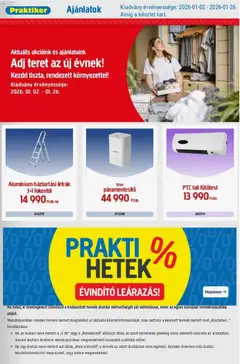 Praktiker Akciós újság - amely érvényes a következő dátumtól: 02.01.2026