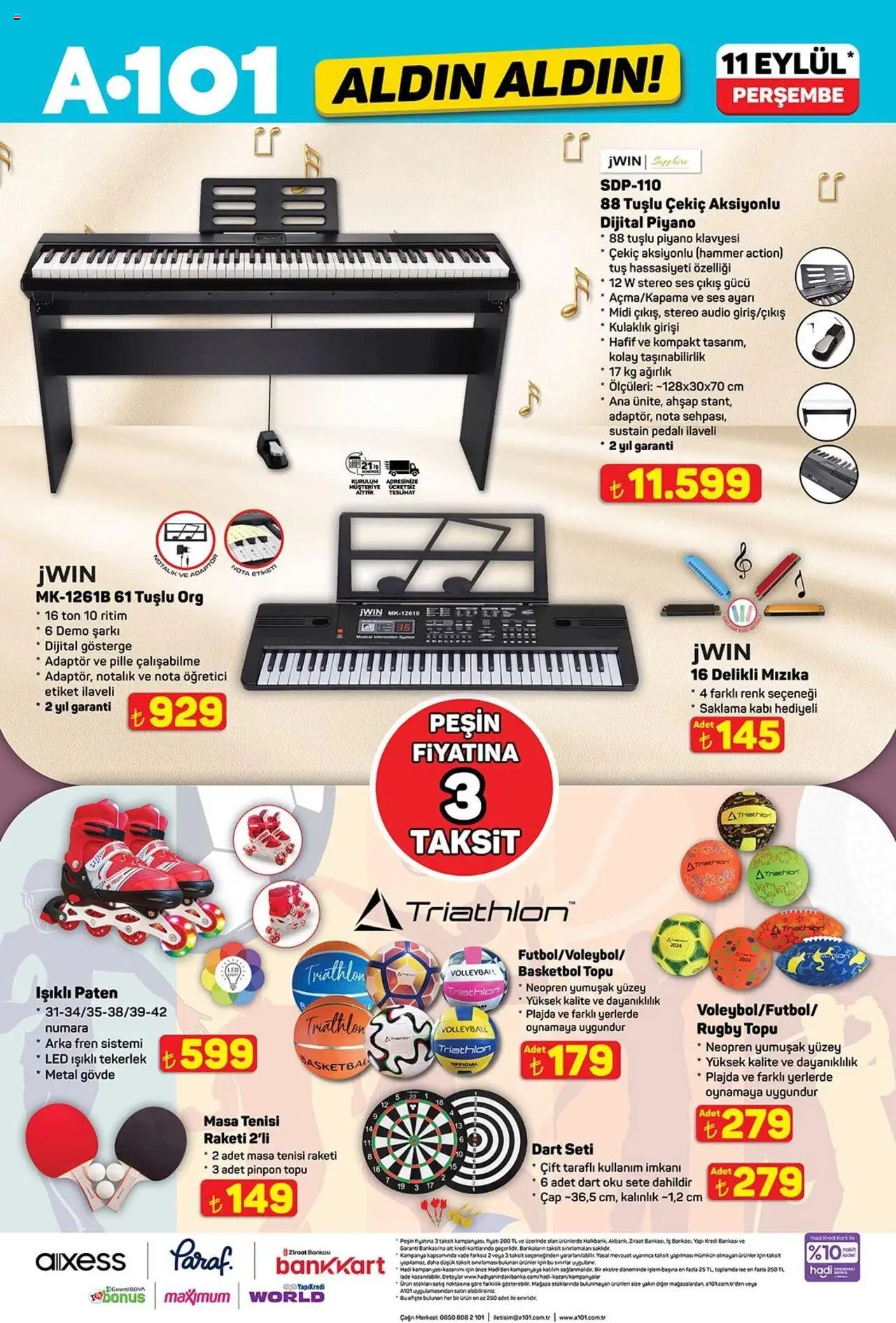 A101 Katalog Aldın Aldın - 11.09.2025 tarihinden itibaren geçerlidir | Sayfa: 9 | Ürünler: Çift taraflı, Masa, Ses, Adaptör