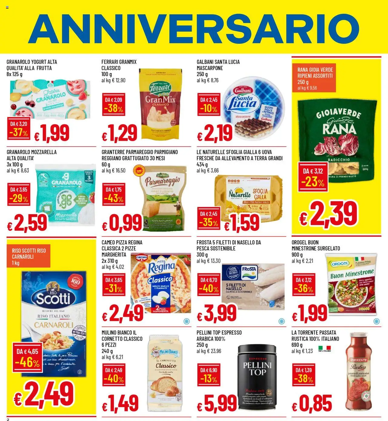 Volantino Galassia del 06.10.2025 | Pagina: 2 | Prodotti: Uova, Riso, Pasta, Nasello