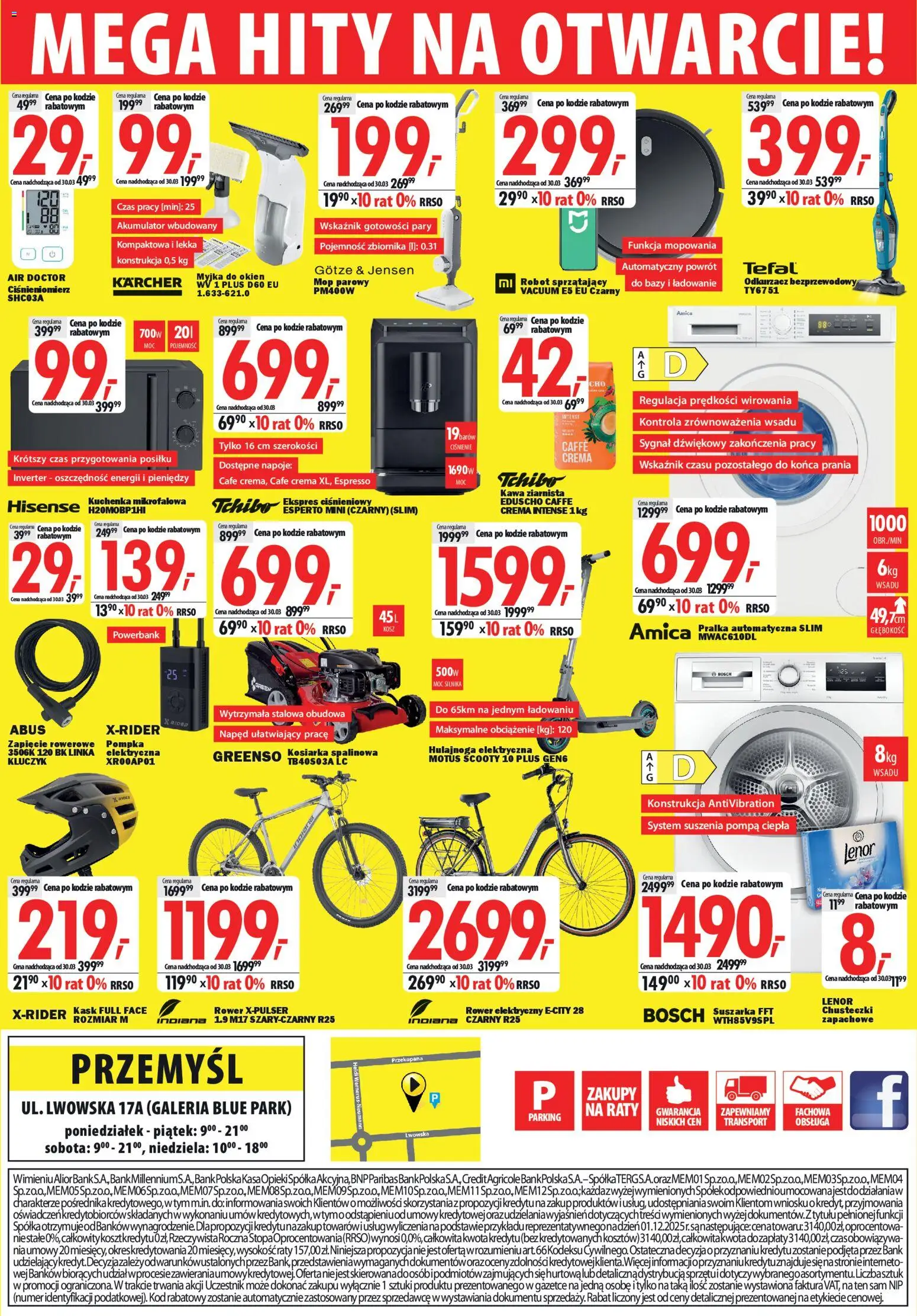 Mediaexpert promocje - Wielkie otwarcie Przemyśl od 19.03.2026 | Strona: 8 | Produkty: Suszarka, Kuchenka mikrofalowa, Ciśnieniomierz, Robot