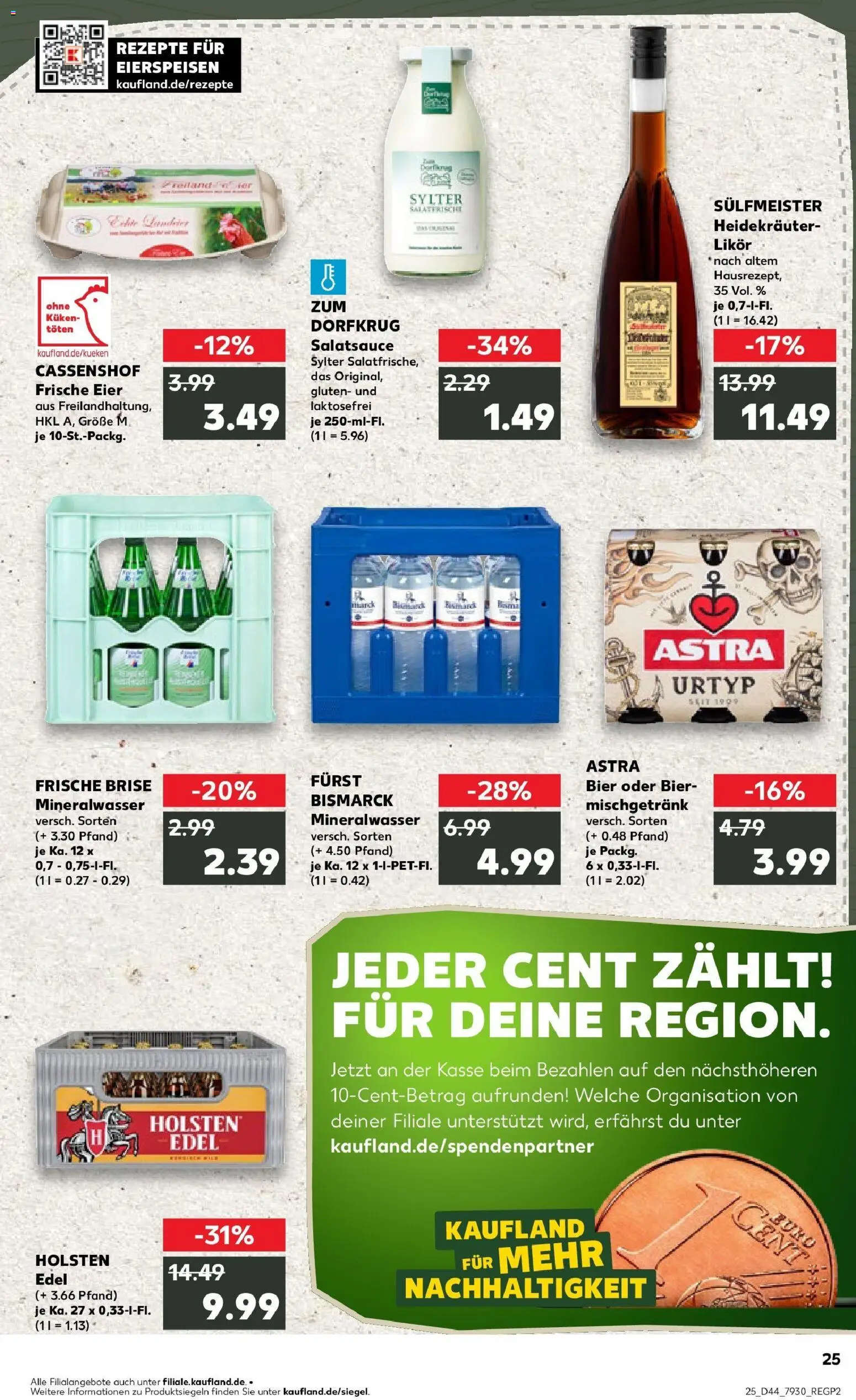 Kaufland prospekt Lüneburg	 – gültig ab 30.10.2025 | Seite: 25 | Produkte: Eier, Bier, Likör, Holsten