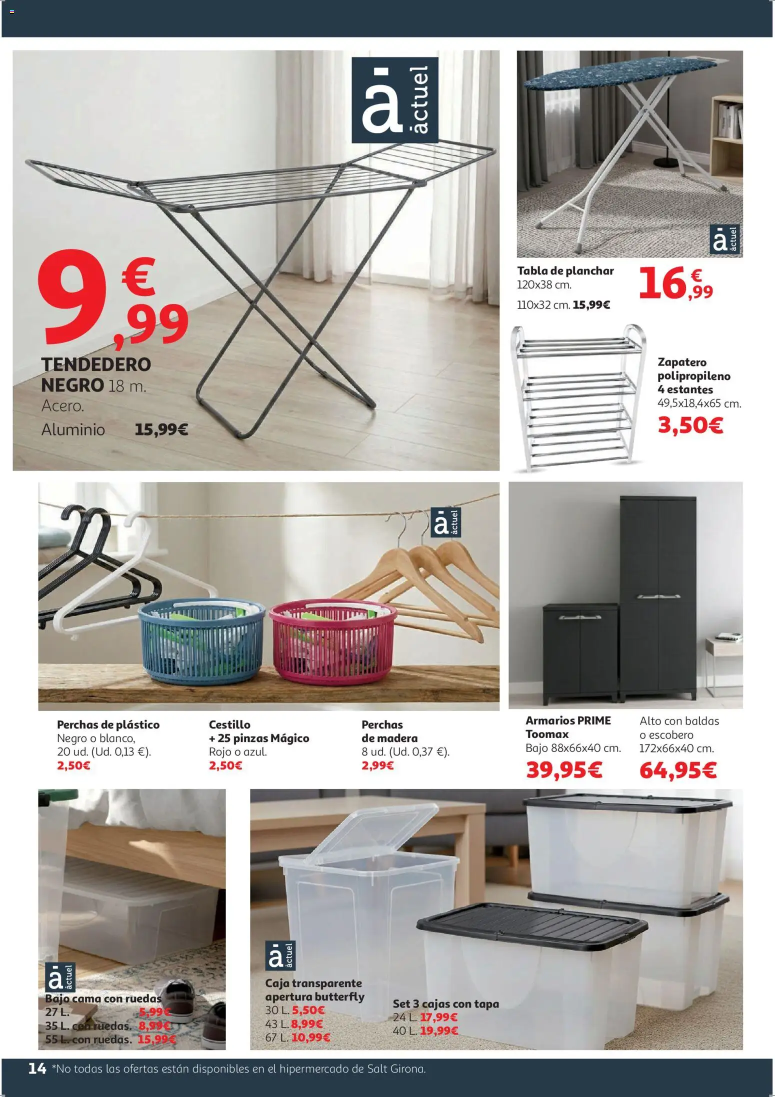 Alcampo - HP Blanco │ válido desde el 09.01.2026 | Página: 14 | Productos: Zapatero, Tendedero, Tabla de planchar, Cama