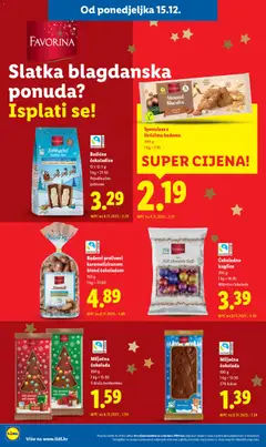 Čokoladne kuglice, 200 g, Mliječna čokolada - Pregled kataloga iz trgovine Lidl, vrijedi od 15.12.2025 | Stranica: 28
