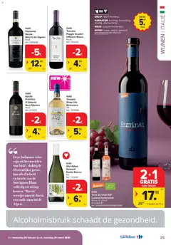 Carrefour - Folder Wijn - Voorbeeld van een folder van Carrefour, geldig van 25.02.2026 | Pagina: 25 | Producten: Wijn, Pulykaszárny, Druif, Kersen