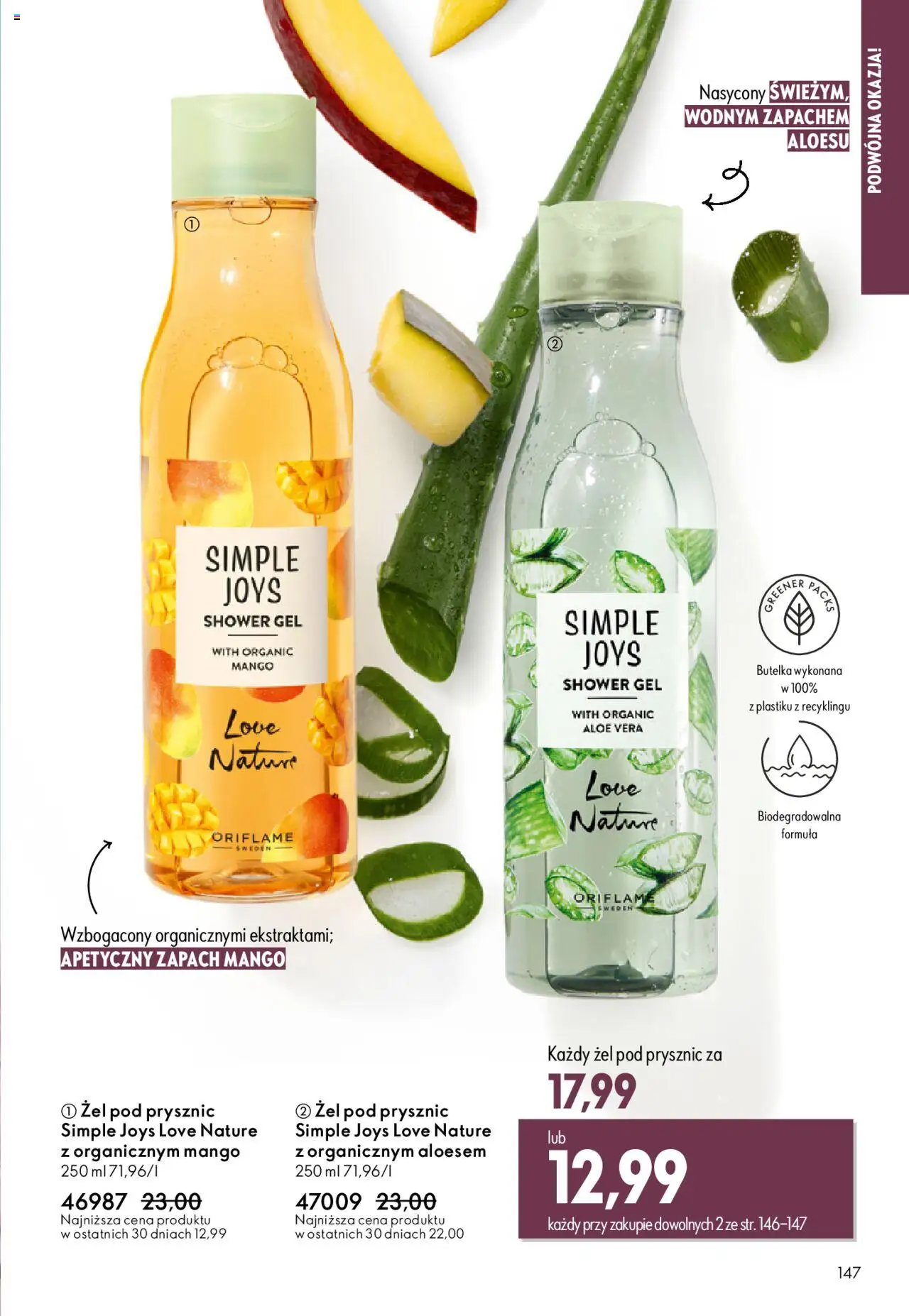 Oriflame Katalog 14 2025 od 01.10.2025 | Strona: 147 | Produkty: Mango, Prysznic, Zapach, Żel pod prysznic