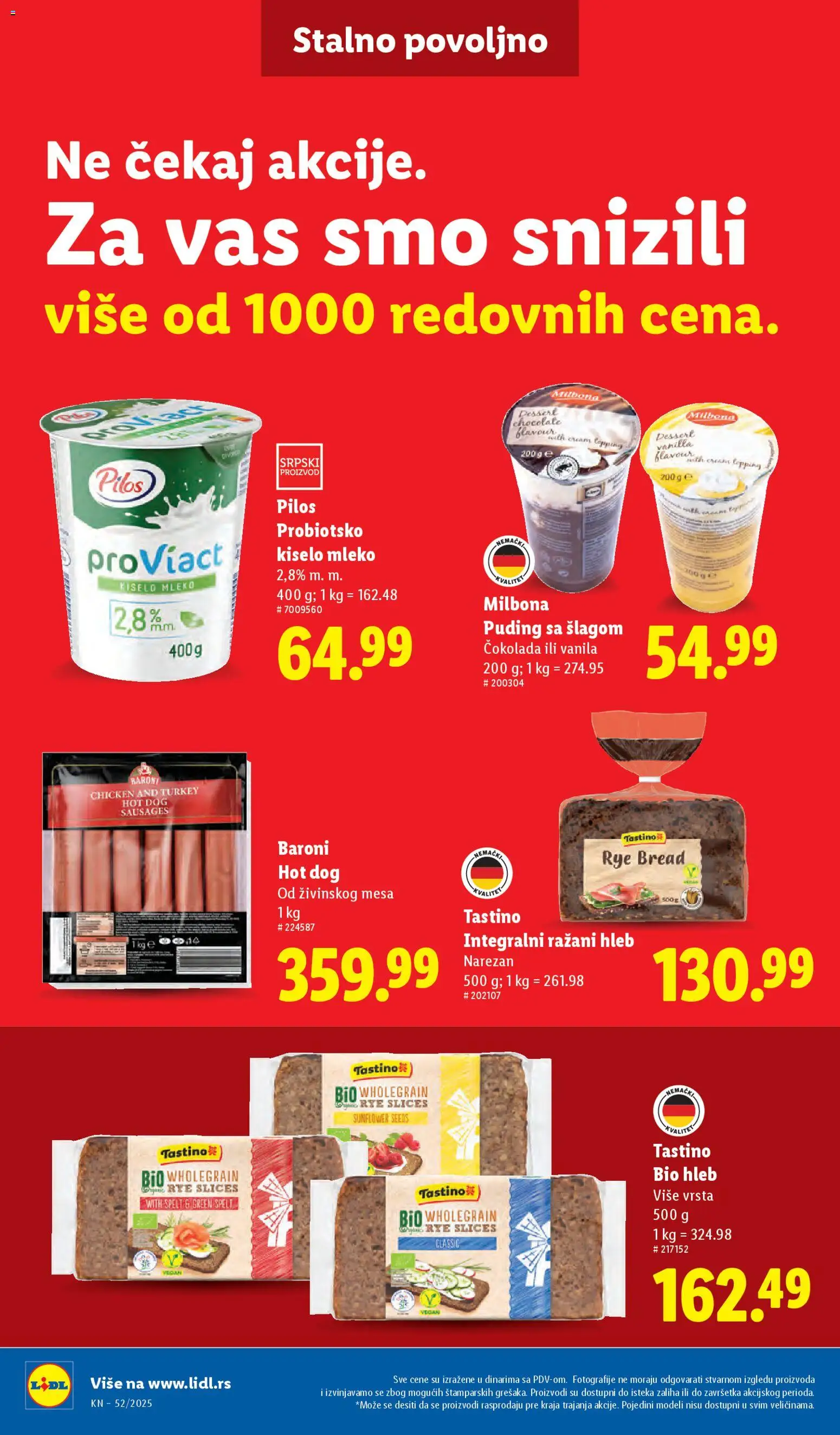 Lidl katalog - važi od 25.12.2025 | Strana: 34 | Proizvode: Puding, Hleb, Čokolada, Hot dog