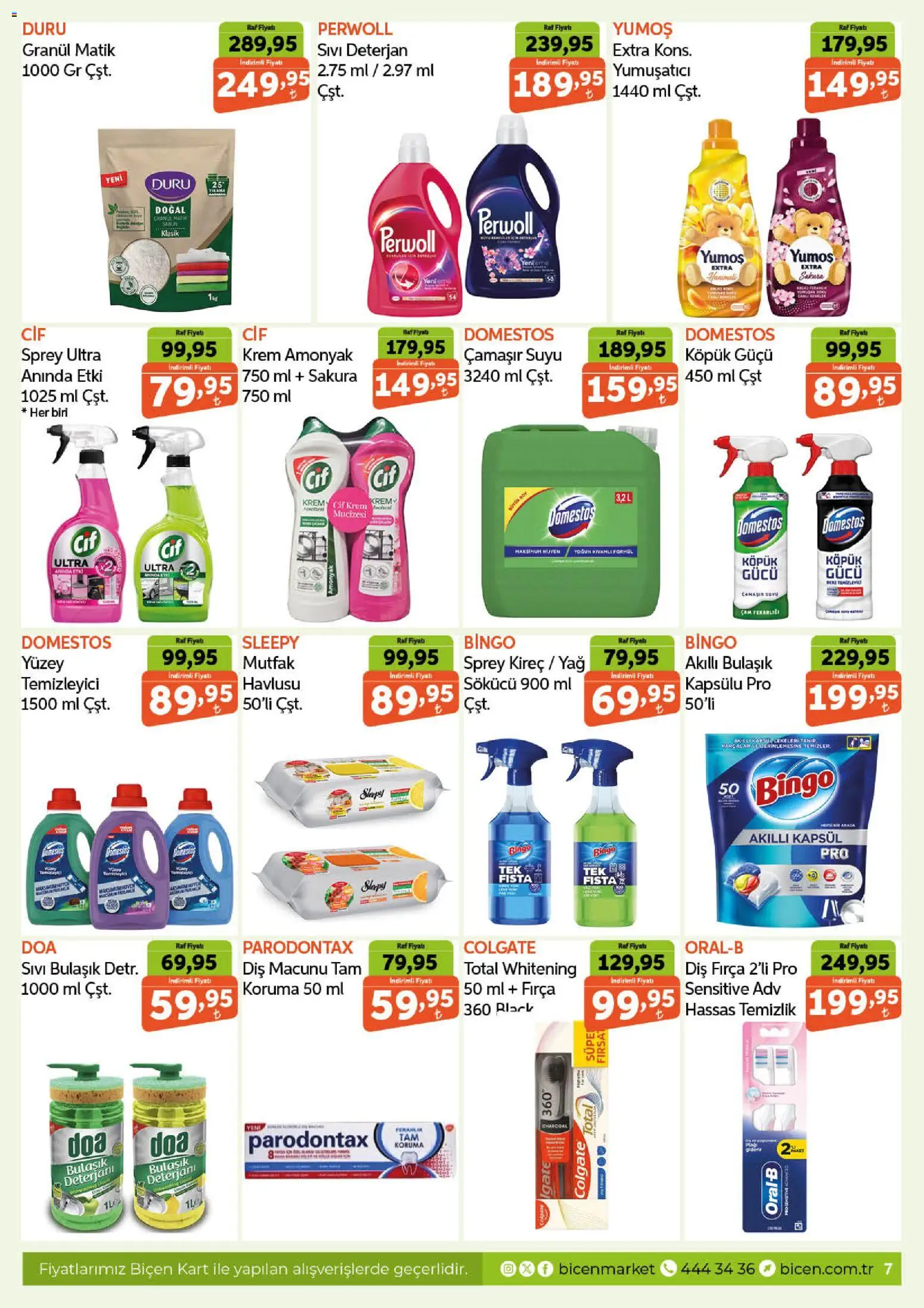 Biçen Market Katalog - 16.12.2025 tarihinden itibaren geçerlidir | Sayfa: 7 | Ürünler: Raf, Fırça, Krem, Diş macunu