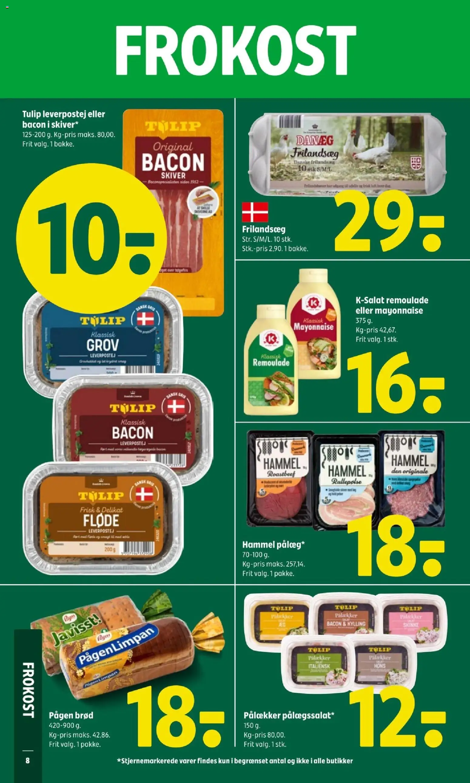Coop 365 tilbudsavis – gyldig fra 05.03.2026 | Side: 10 | Produkter: Brød, Rullepølse, Leverpostej, Bacon