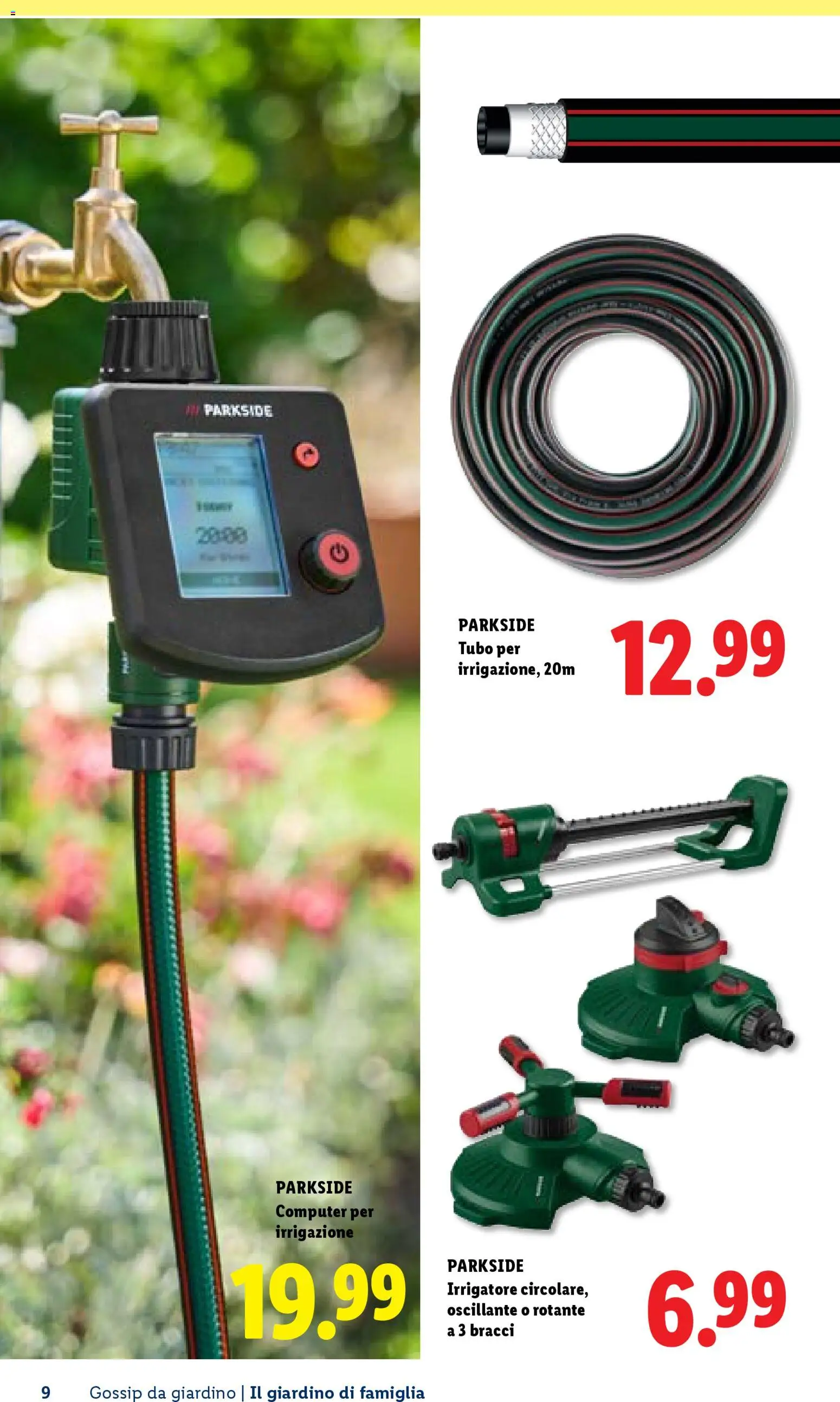 Volantino Lidl del 23.04.2026 | Pagina: 9 | Prodotti: Tubo, Computer, Irrigatore