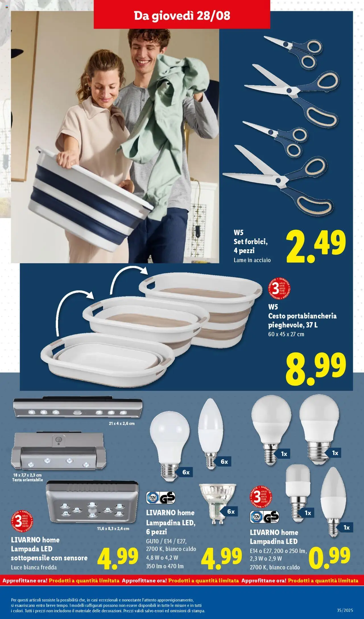 Volantino Lidl del 25.08.2025 | Pagina: 47 | Prodotti: Lampada, Portabiancheria