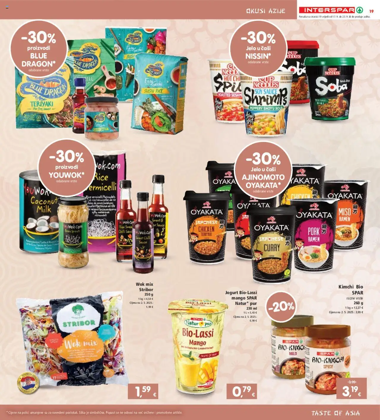 Interspar katalog | vrijedi od 17.09.2025 | Stranica: 21 | Proizvodi: Jogurt, Sushi, Mango, Curry