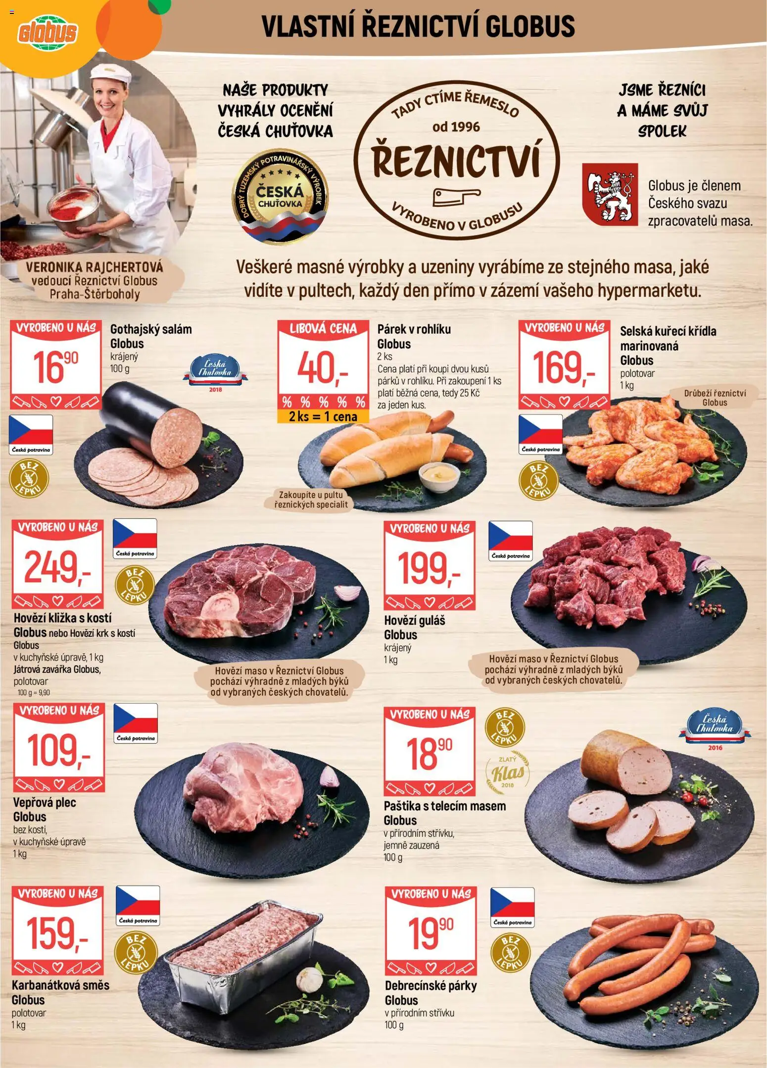 Globus leták - Praha-Štěrboholy od 22.04.2026 | Strana: 7 | Produkty: Globus, Hovězí maso, Hovězí kližka, Guláš