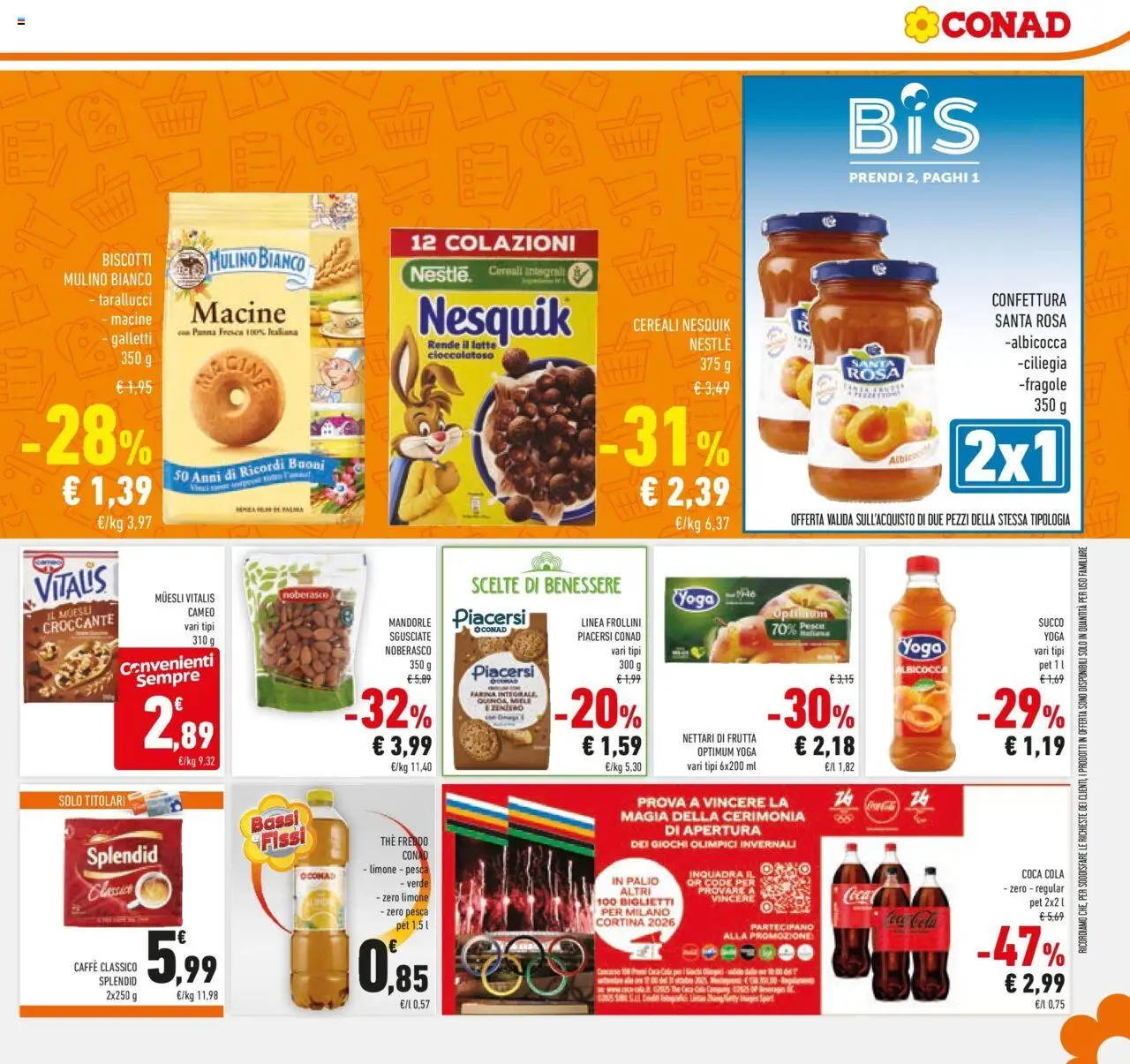 Volantino Conad del 12.08.2025 | Pagina: 17 | Prodotti: Caffè, Succo, Panna, Coca Cola