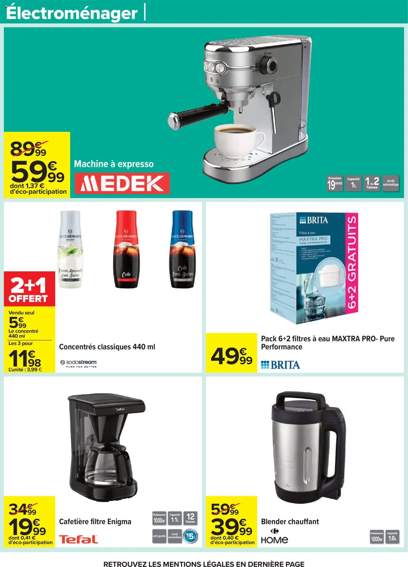 {H1} | Page: 83 | Produits: Cafetière, Tefal, Blender chauffant, Tasses