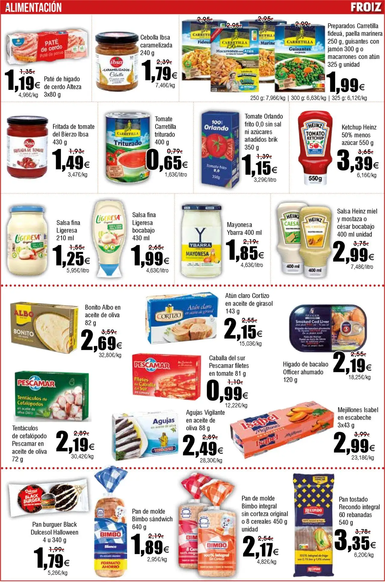 Froiz folleto │ válido desde el 21.10.2025 | Página: 11 | Productos: Pan, Cerdo, Paté, Aceite de girasol