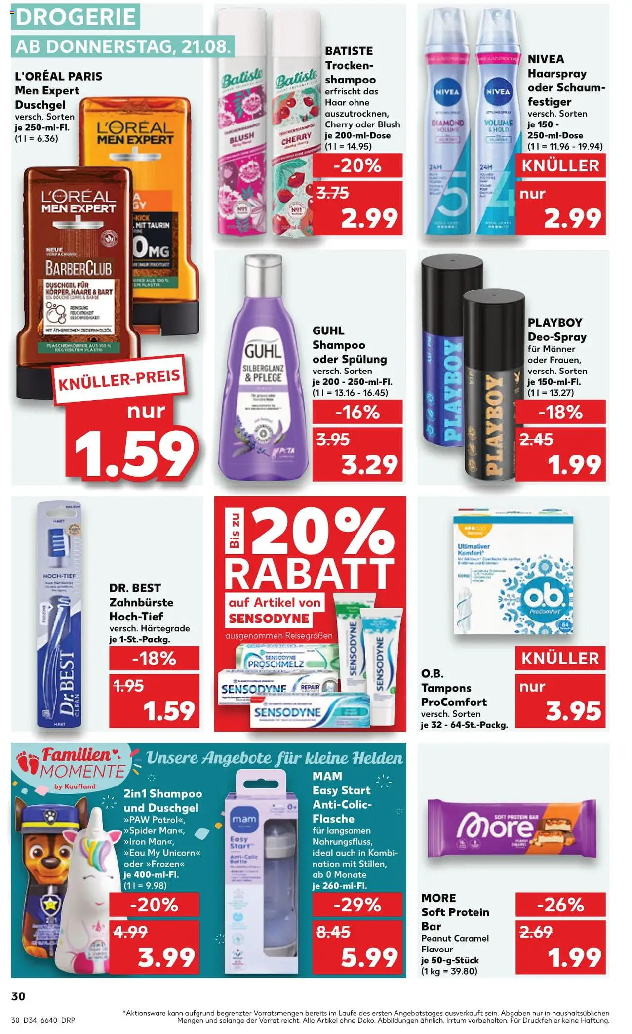 Kaufland Prospekt 	 - gültig ab dem 21.08.2025 | Seite: 30 | Produkte: Spülung, Duschgel, Deodorant, Deospray