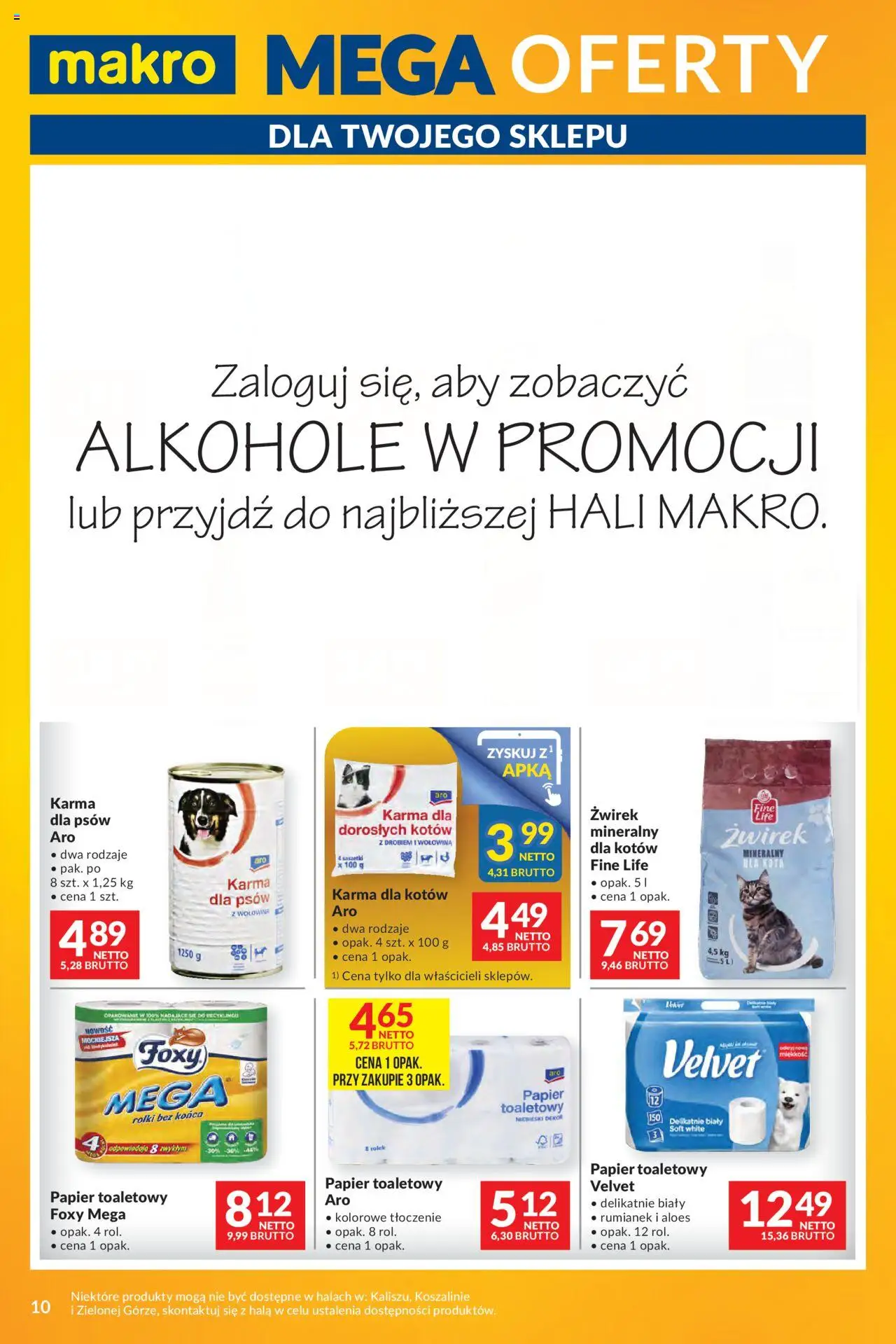 Makro Gazetka - Mega oferty dla Twojego Sklepu od 14.10.2025 | Strona: 10 | Produkty: Papier toaletowy, Aloes, Karma dla kotów, Wołowina