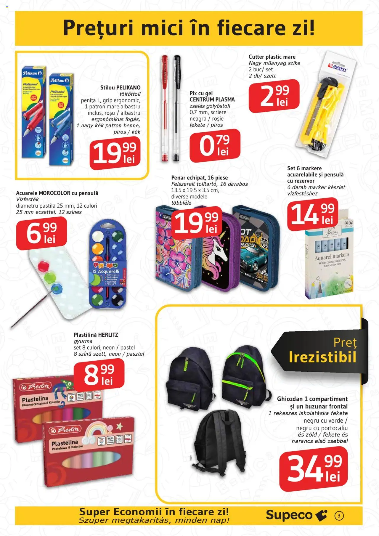Catalog Supeco Bilingv – valabil de la 21.08.2025 | Pagină: 3 | Produse: Cutter, Mici, Ghiozdan