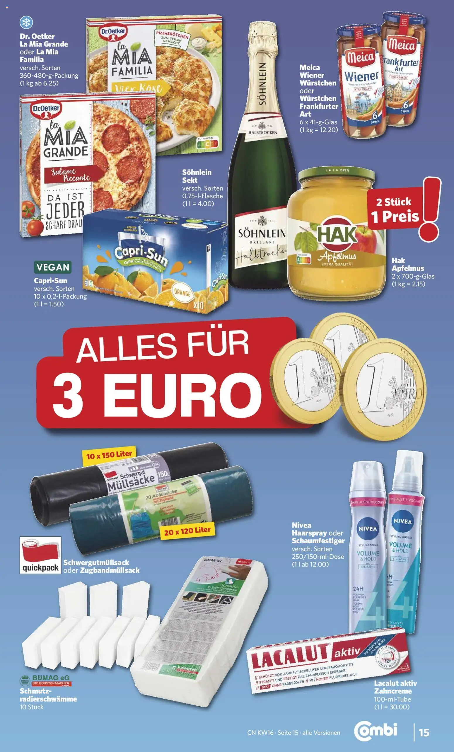 Combi Prospekt 	 – gültig ab 13.04.2026 | Seite: 15 | Produkte: Käse, Sekt, Haarspray, Meica