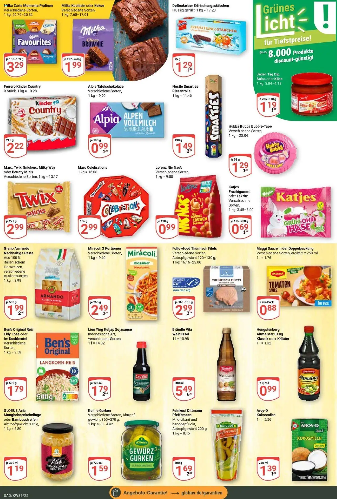 Globus prospekt Schwandorf	 - gültig ab dem 11.08.2025 | Seite: 11 | Produkte: Thunfisch, Schokolade, Pasta, Reis