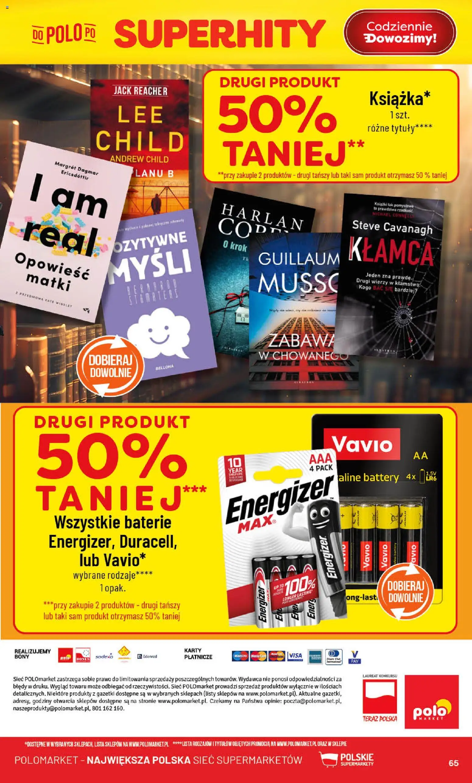 POLOmarket gazetka od 29.04.2026 | Strona: 65 | Produkty: Baterie, Książki