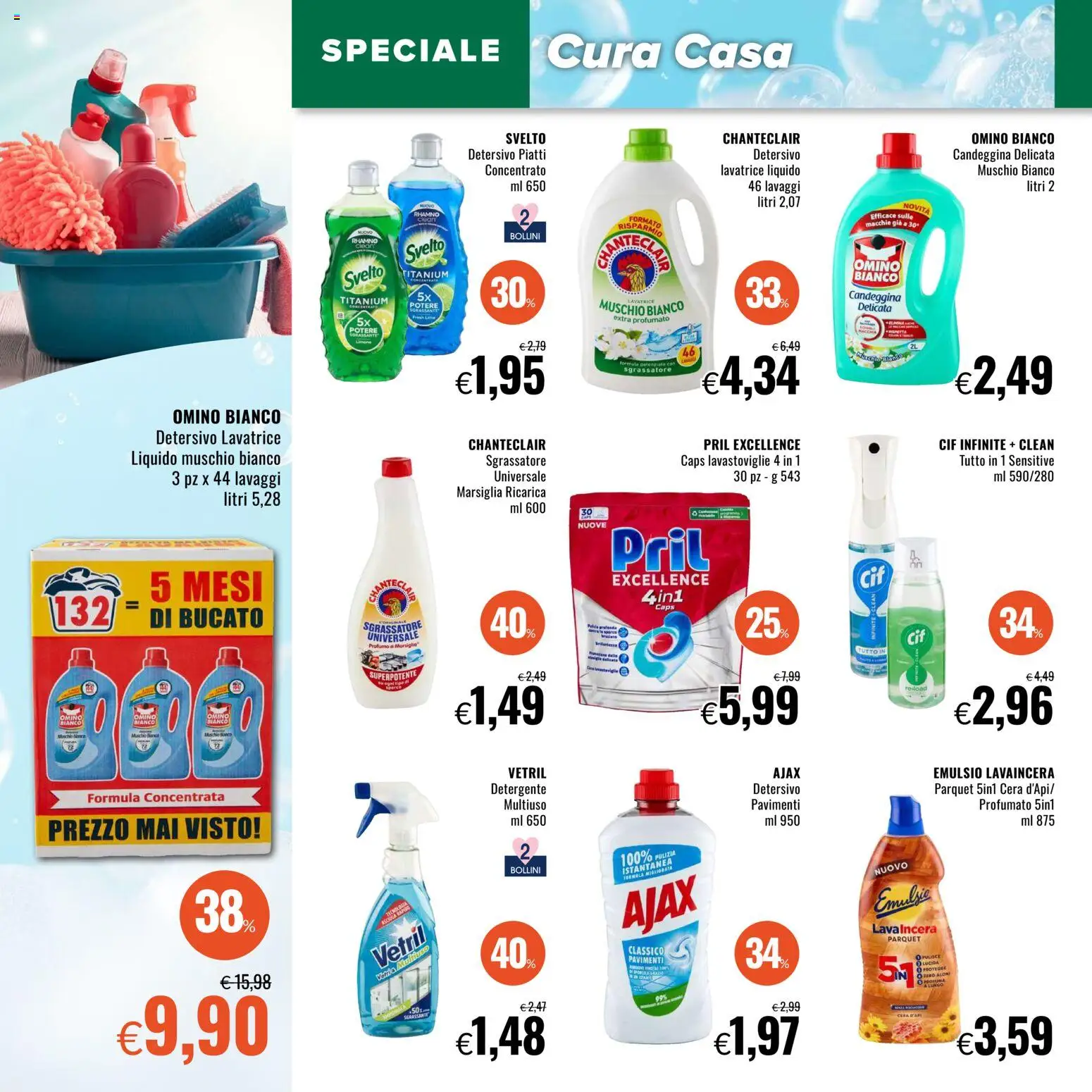 Volantino Famila del 09.04.2026 | Pagina: 18 | Prodotti: Detergente, Lavatrice, Lavastoviglie, Profumo