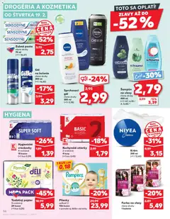 Kaufland leták platný od 19.02.2026 | Strana: 56 | Produkty: Šampón, Toaletný papier, Farba na vlasy, Plienky