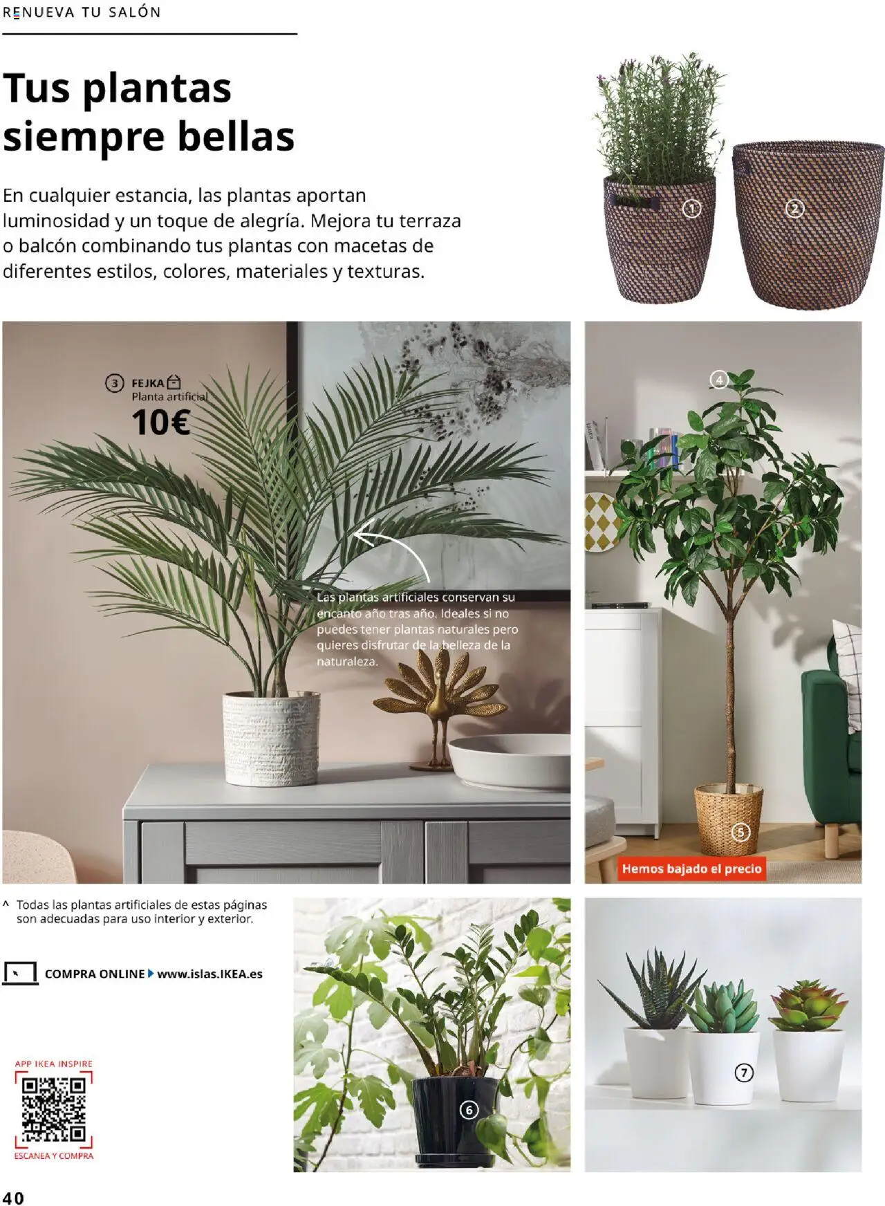 Catálogo IKEA Accesorios y decoración │ válido desde el 25.09.2025 | Página: 40 | Productos: Planta artificial