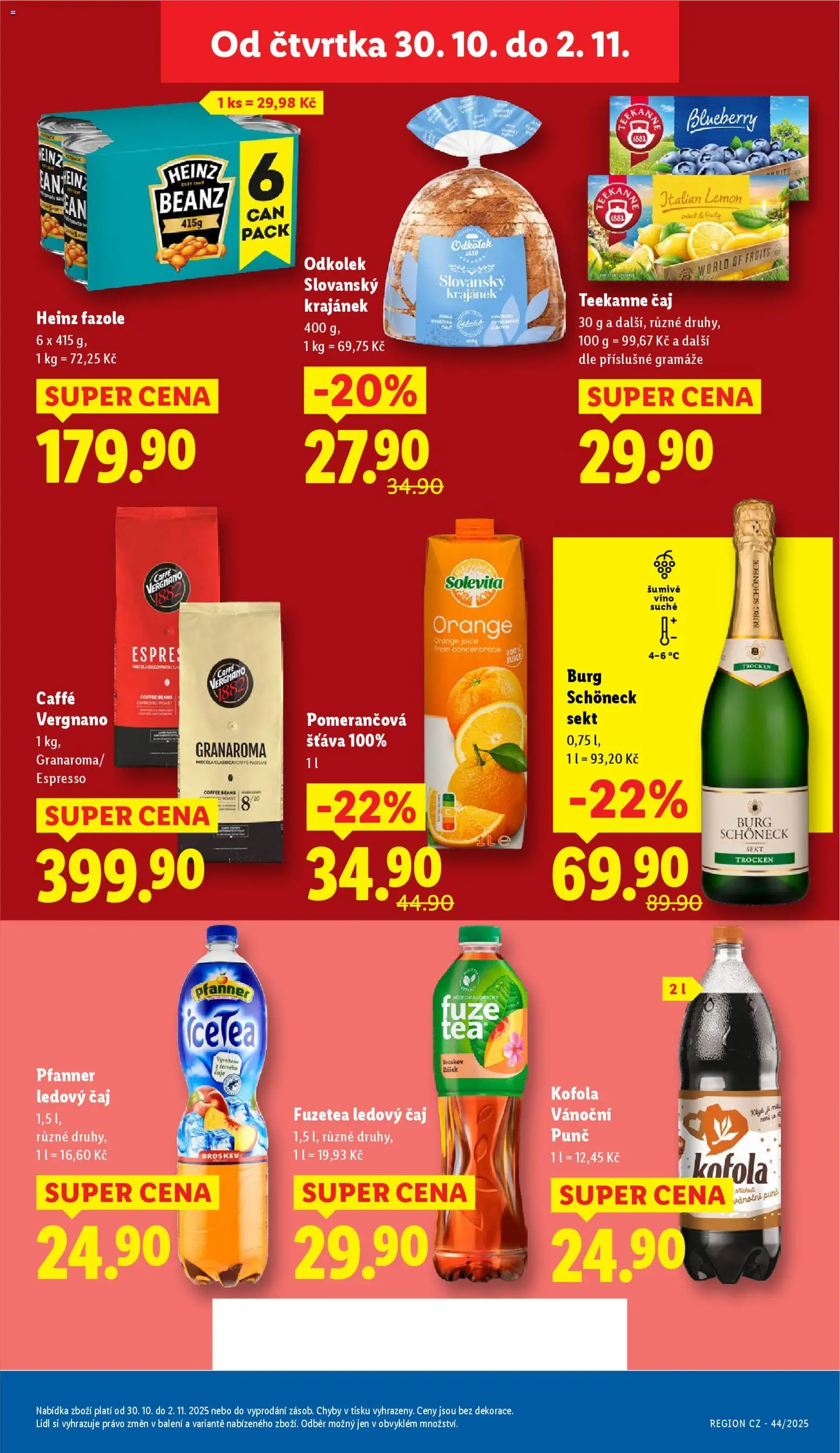 Lidl leták od 30.10.2025 | Strana: 13 | Produkty: Ledový čaj Pfanner, Teekanne, Solevita, Ice tea