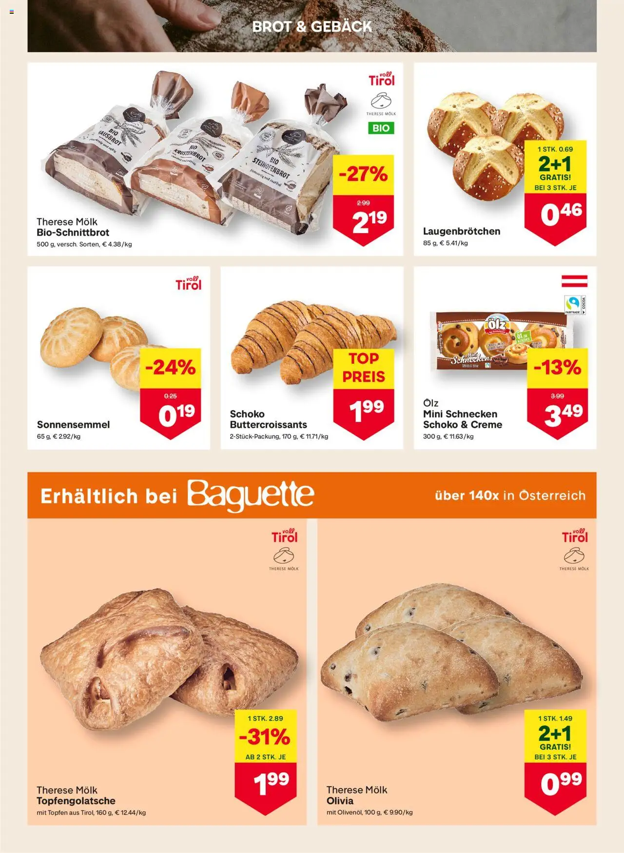 MPREIS Absam gültig ab 04.09.2025 | Seite: 4 | Produkte: Jääkaappipakastin, Creme, Brot