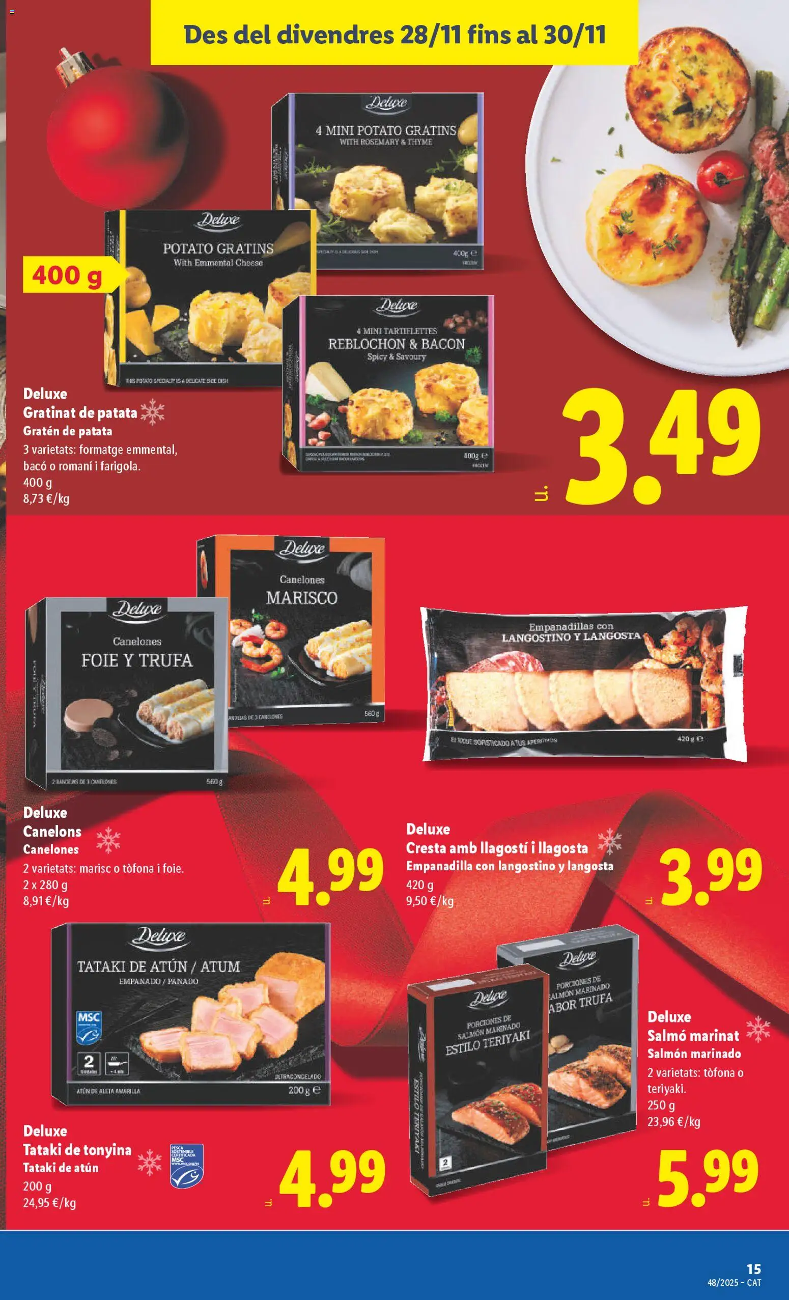 Lidl folleto │ válido desde el 24.11.2025 | Página: 25 | Productos: Langostino, Canelones