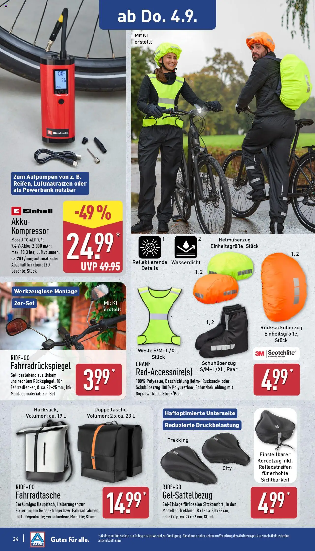 Aldi Prospekt 	 - gültig ab dem 01.09.2025 | Seite: 24 | Produkte: Weste, Rucksack, Powerbank